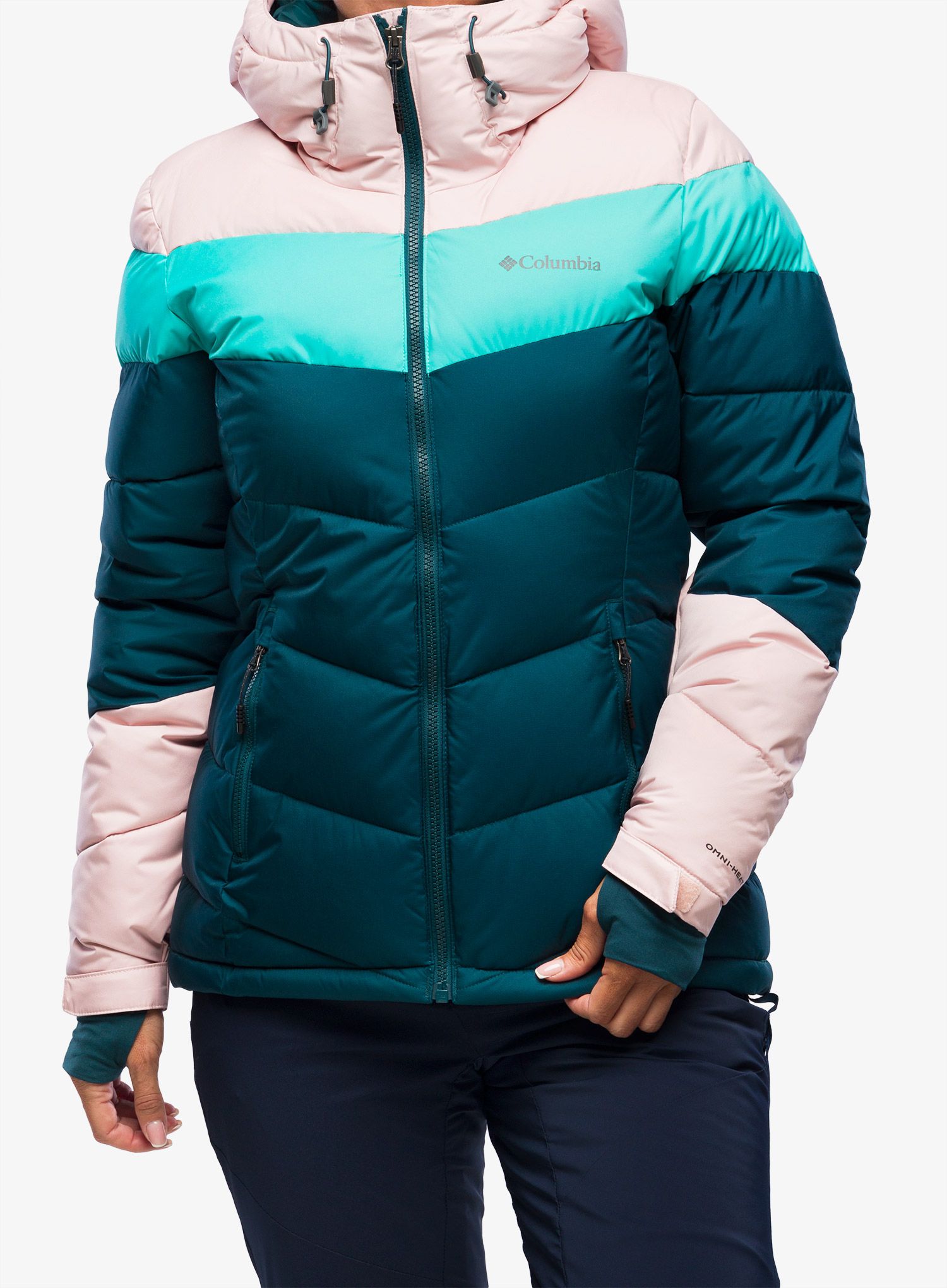 Ženska smučarska jakna Columbia Abbott Peak Insulated Jacket - night wave/dusty pink/aqua