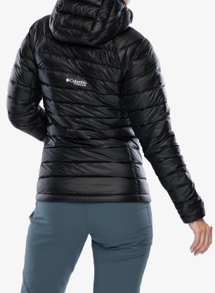 Ženska puhovka Columbia Arctic Crest Down Hooded Jacket - black
