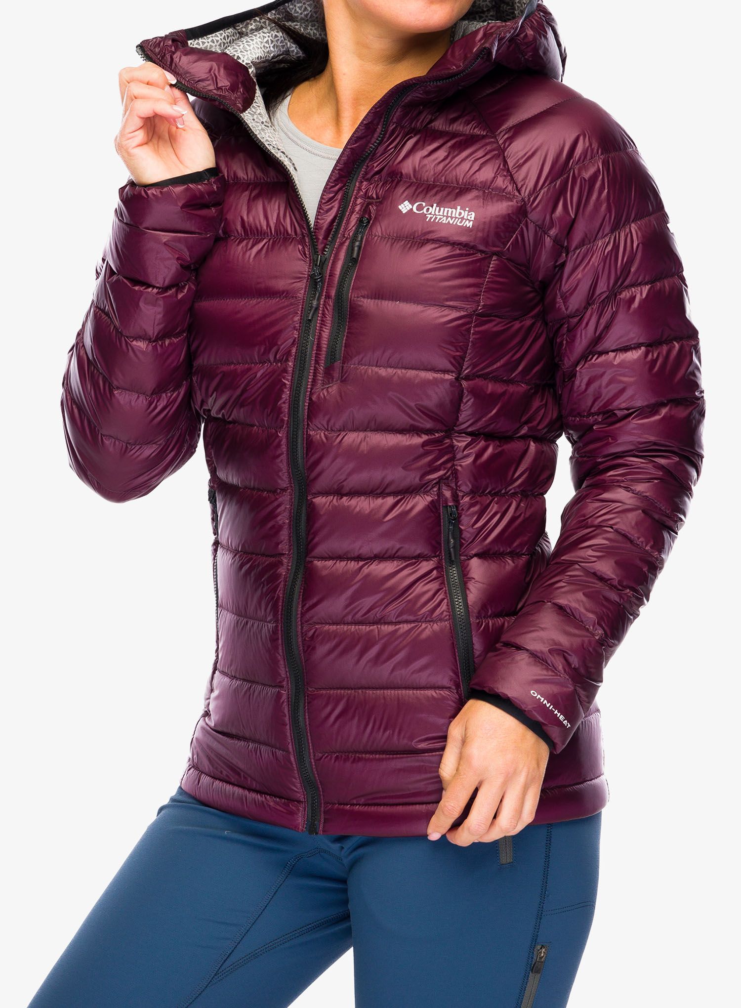 Ženska puhovka Columbia Arctic Crest Down Hooded Jacket - moonvista