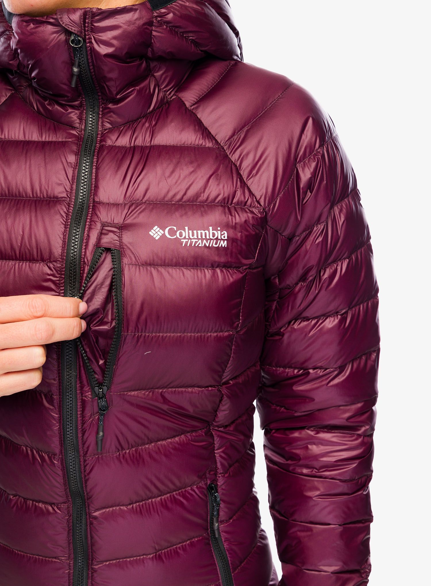 Ženska puhovka Columbia Arctic Crest Down Hooded Jacket - moonvista