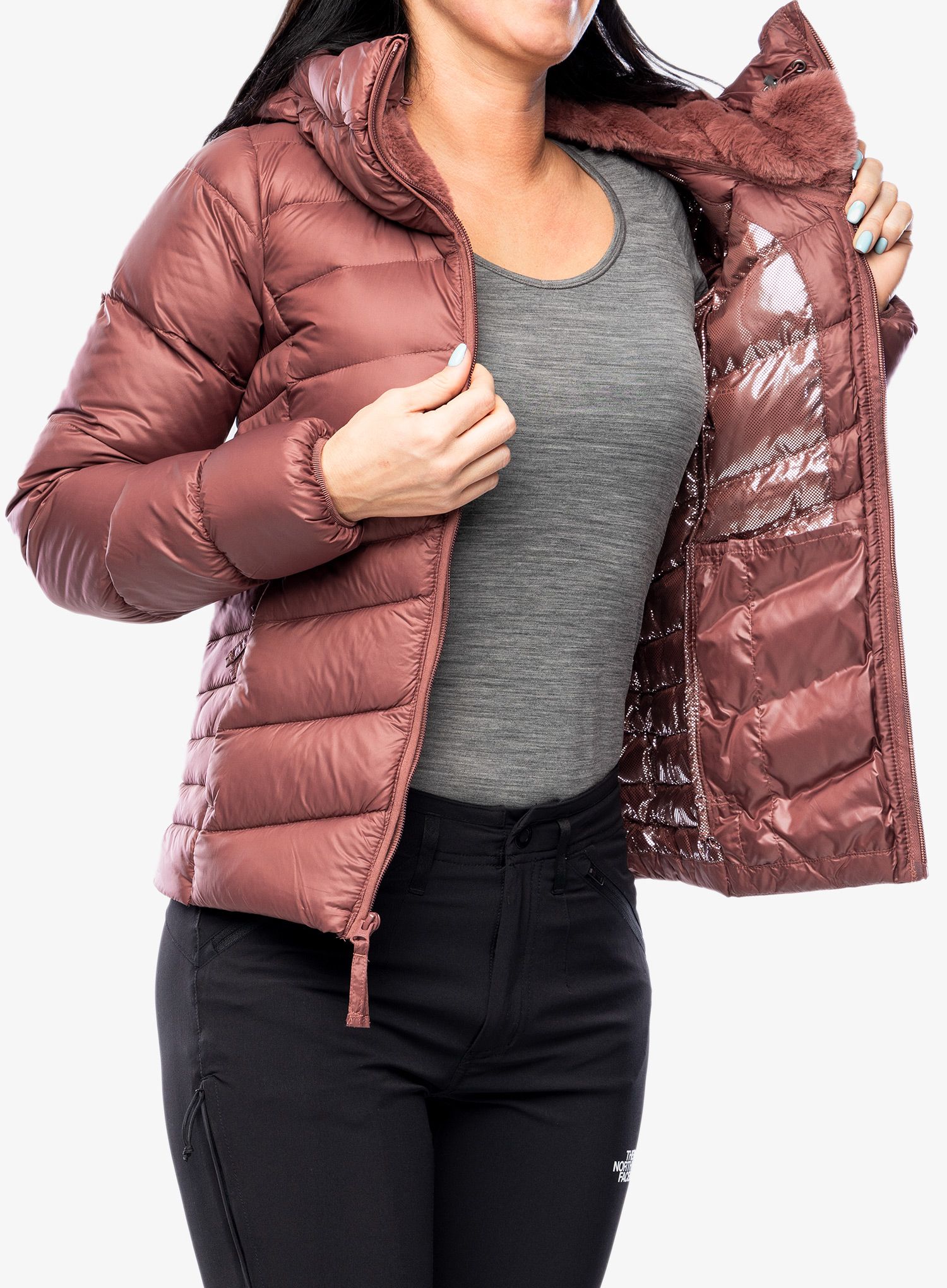 Ženska puhovka Columbia Autumn Park Down Hooded Jacket - beetroot