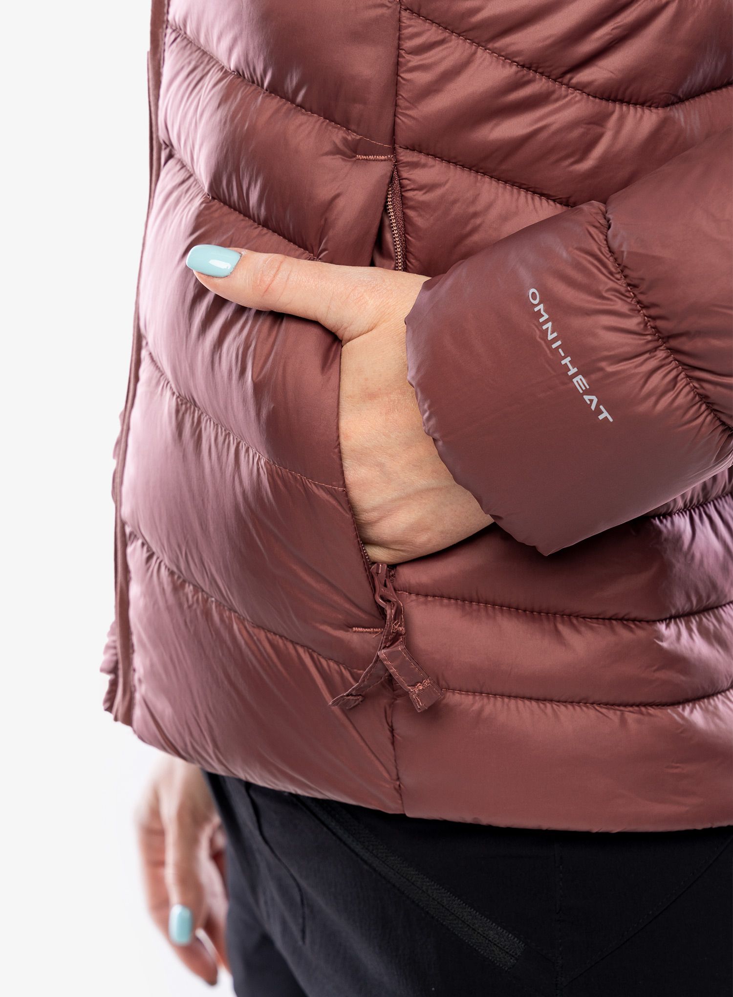 Ženska puhovka Columbia Autumn Park Down Hooded Jacket - beetroot