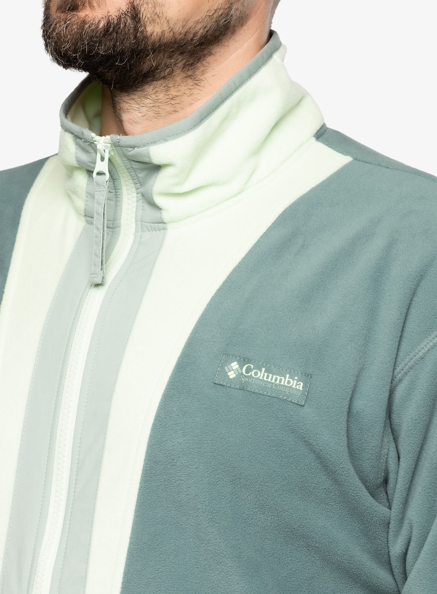 Flis Columbia Back Bowl™ Fleece Lightweight - metal/ice green/niagara