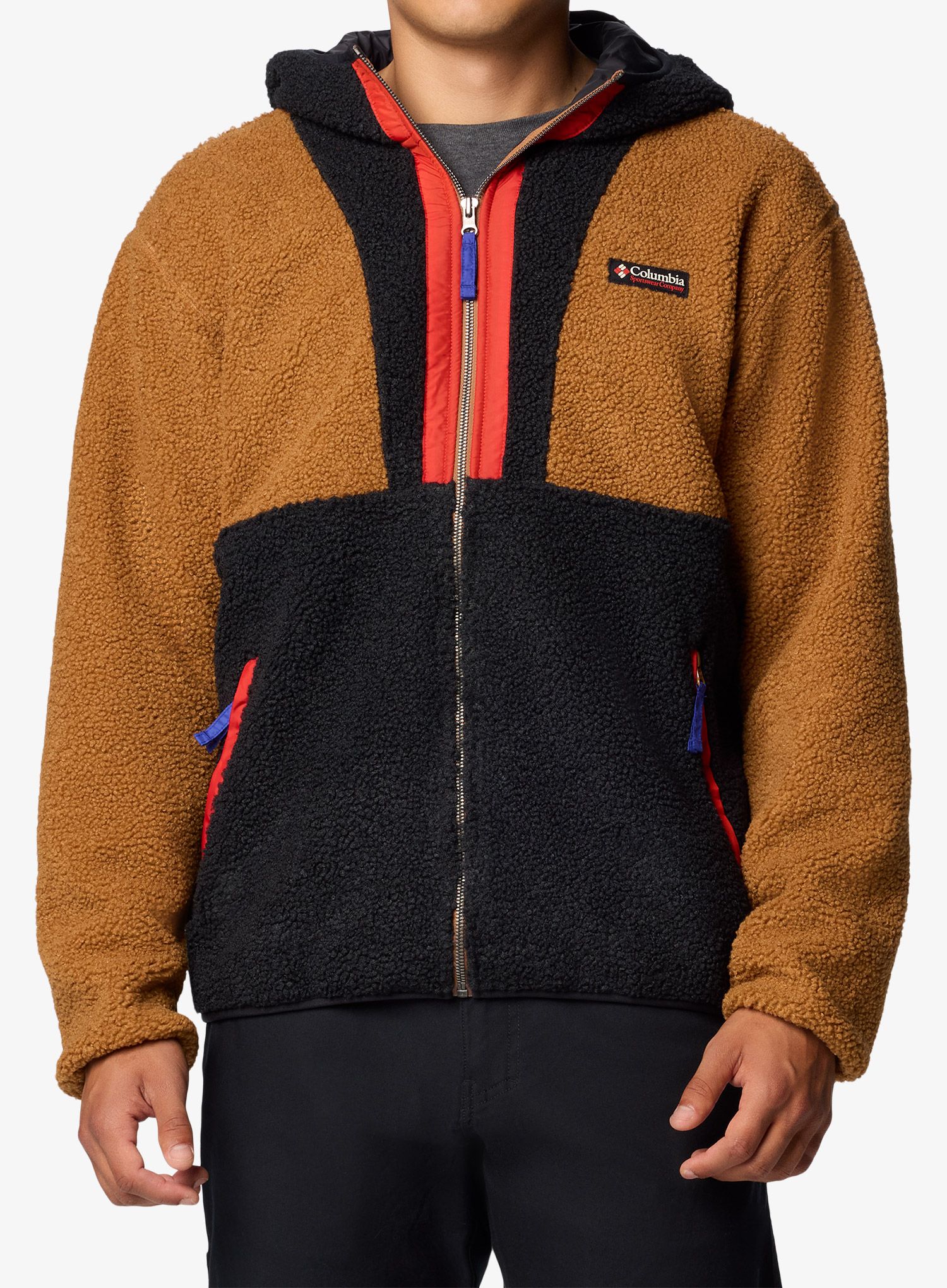 Jopica s kapuco Columbia Backbowl II Remastered Full Zip Hoodie - camel brown/black