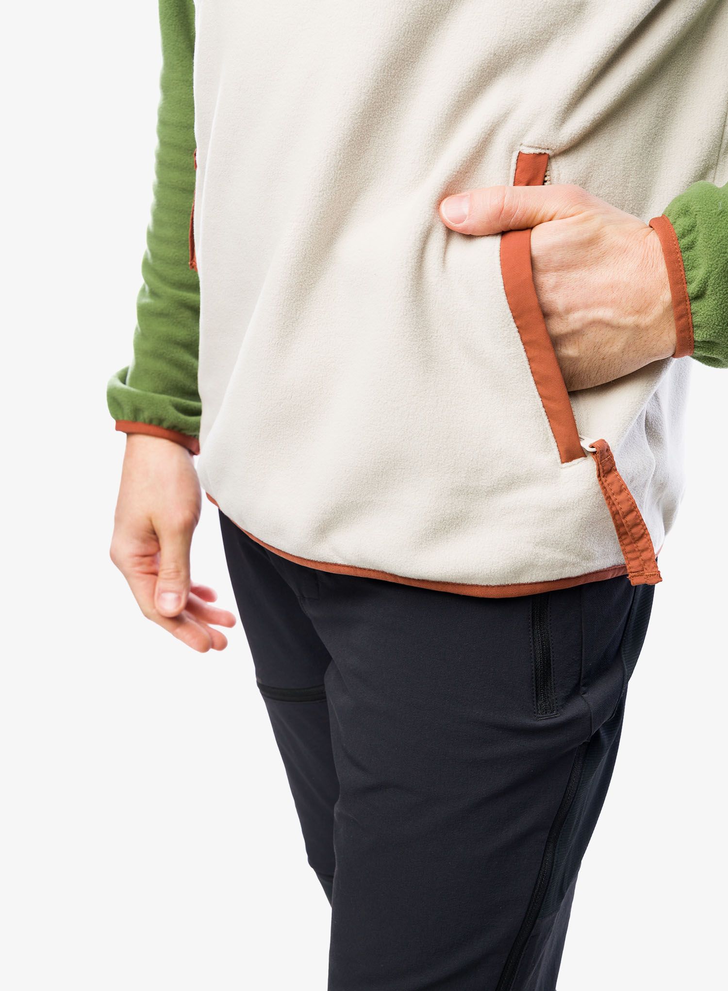 Jopica z zadrgo Columbia Backbowl Lite Half Zip Hoodie - canteen/dark stone/auburn