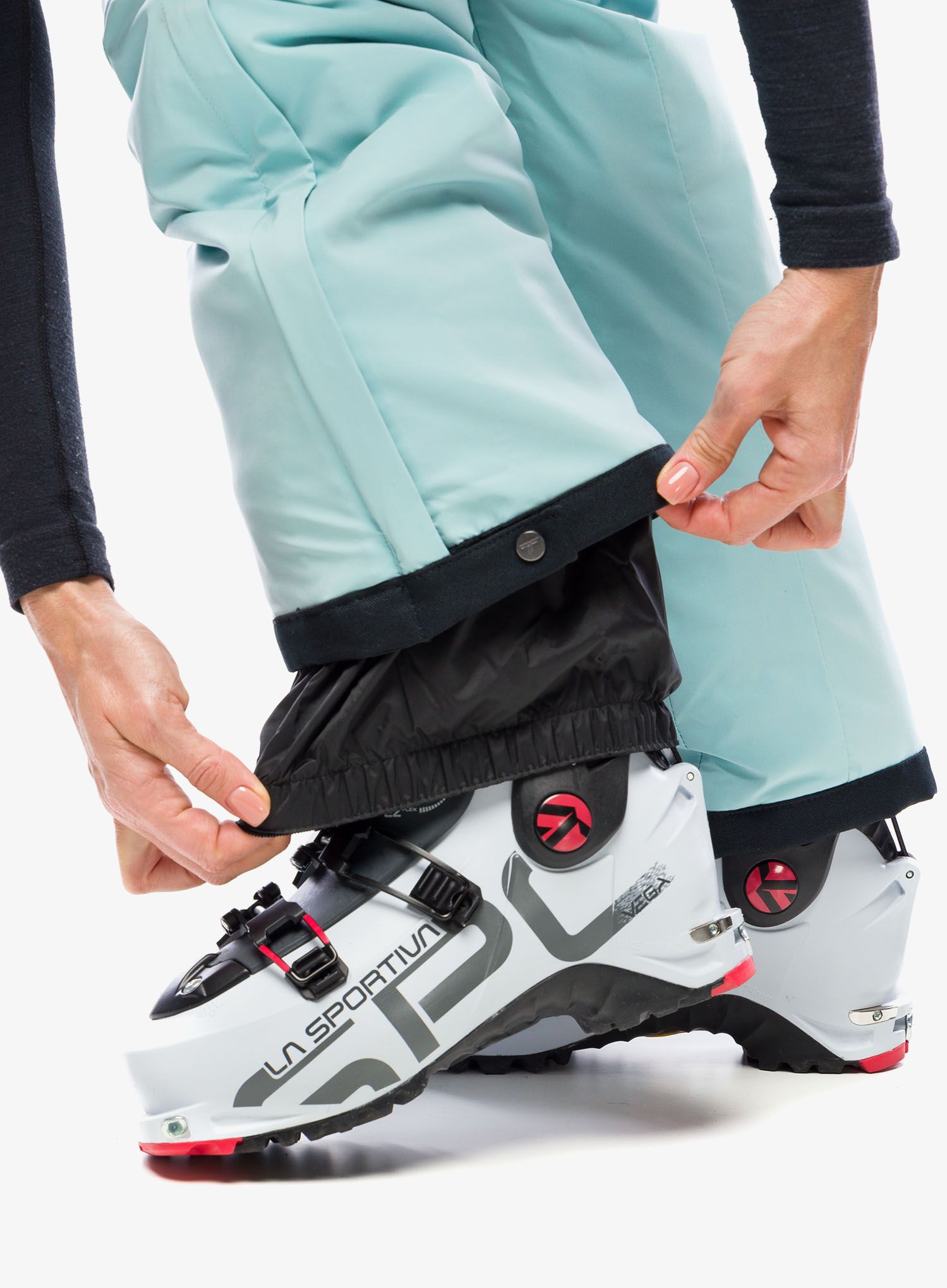 Smučarske hlače ženske Columbia Backslope III Insulated Pant - aqua haze