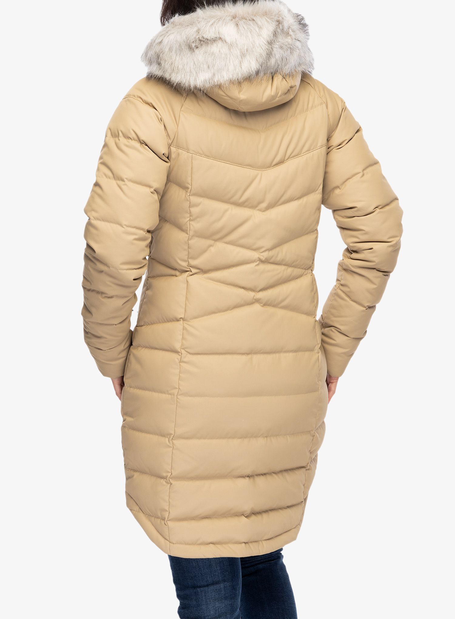 Puhast plašč Columbia Belle Isle Mid Down Jacket - beach