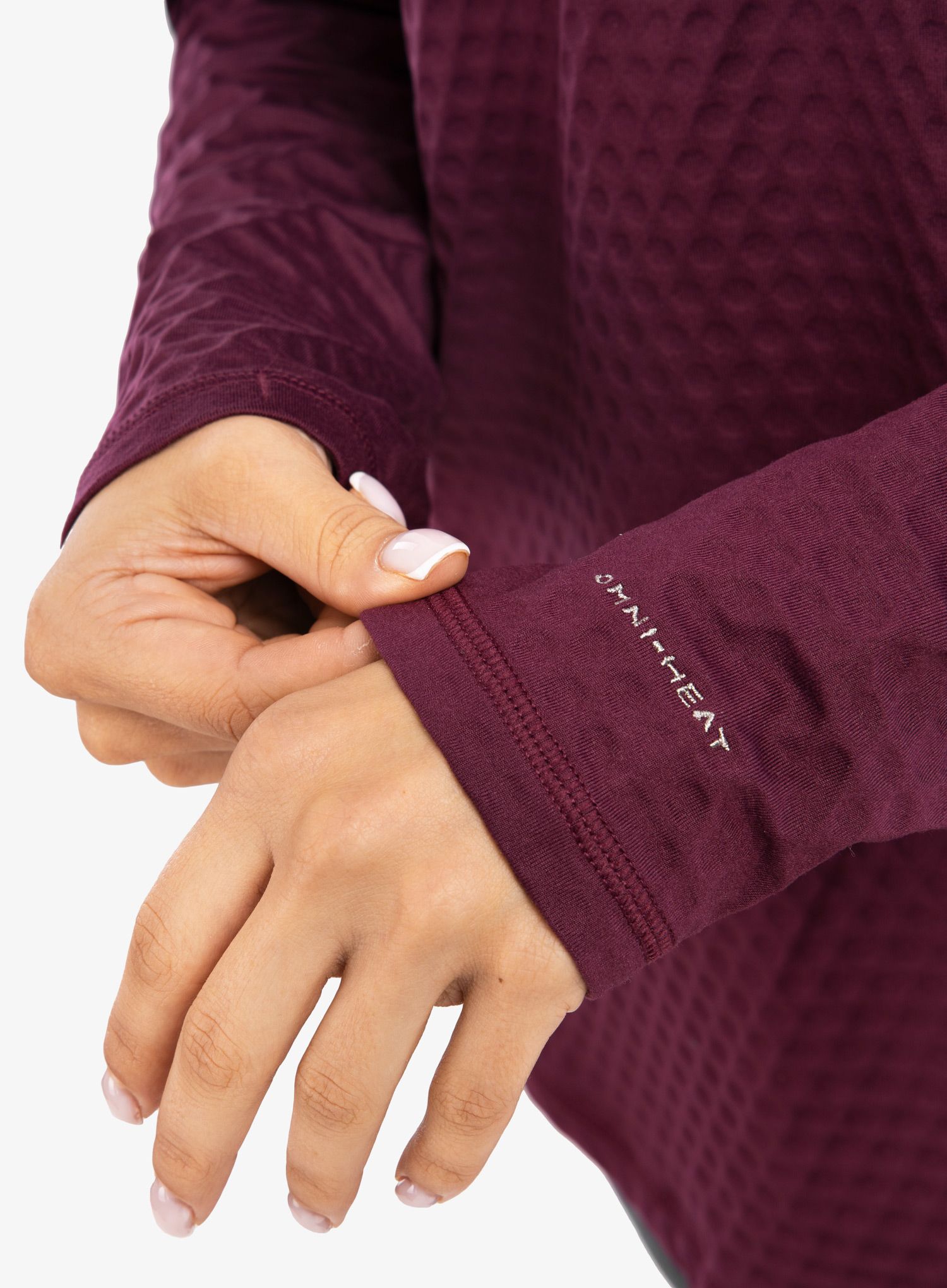 Ženska jopica brez kapuce Columbia Bliss Ascent 1/2 Zip - marionberry