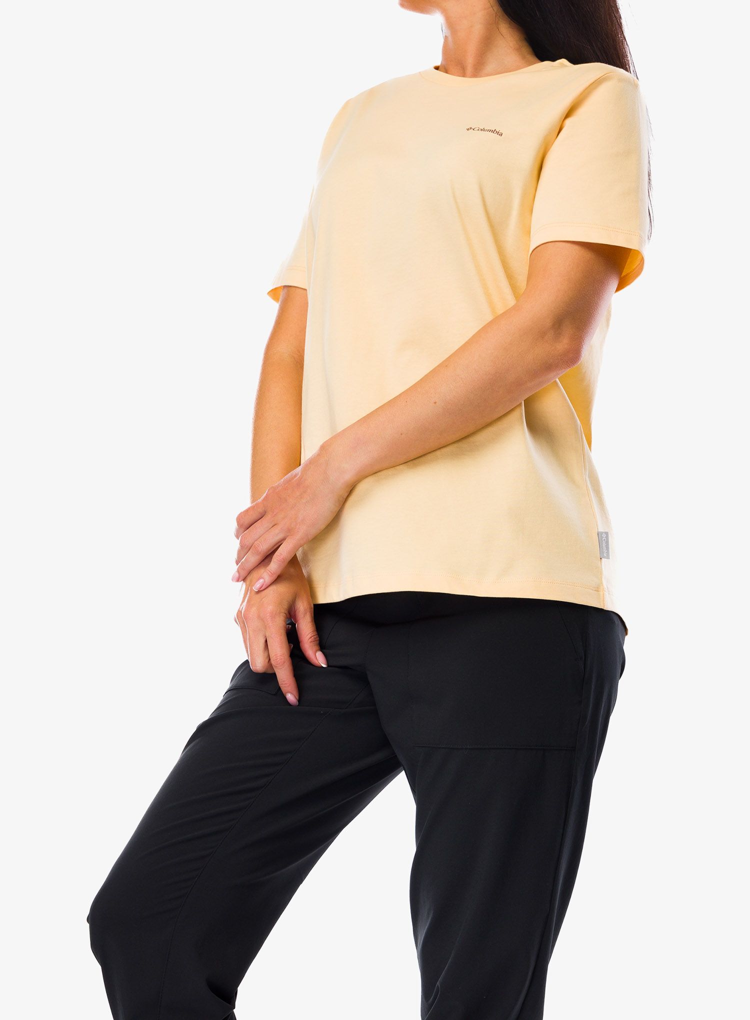 Ženska majica s potiskom Columbia Boundless Beauty Logo S/S Tee - sunkissed/simple gorge