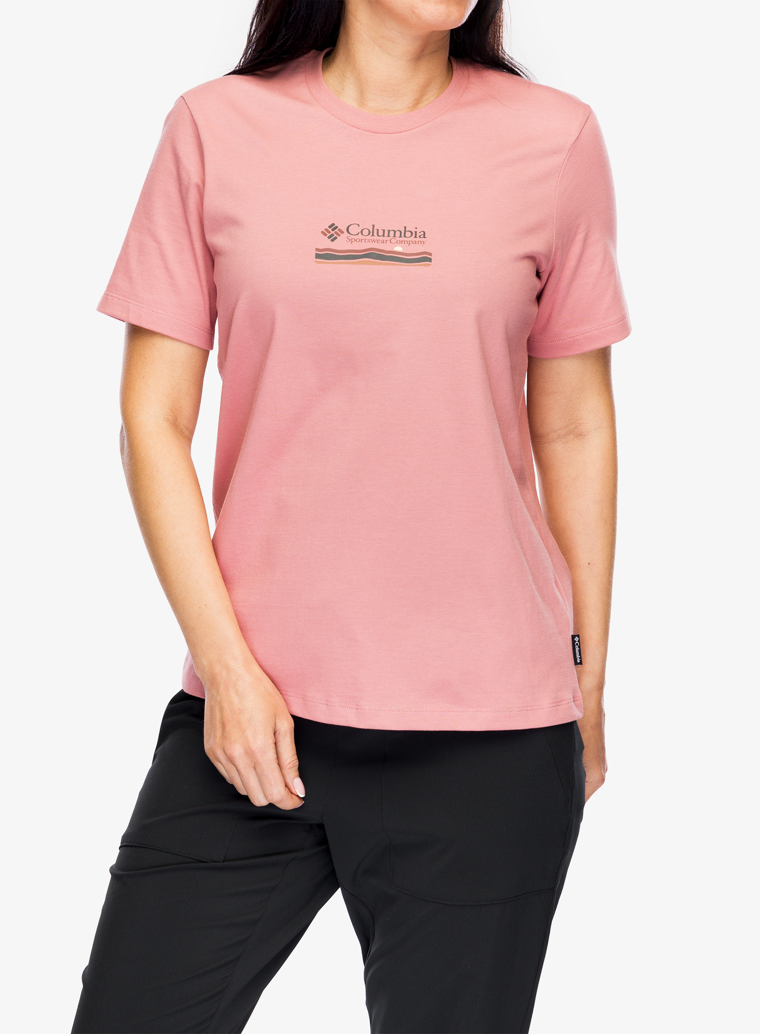 Ženska bombažna majica Columbia Boundless Beauty S/S Tee - pink agave/heritage