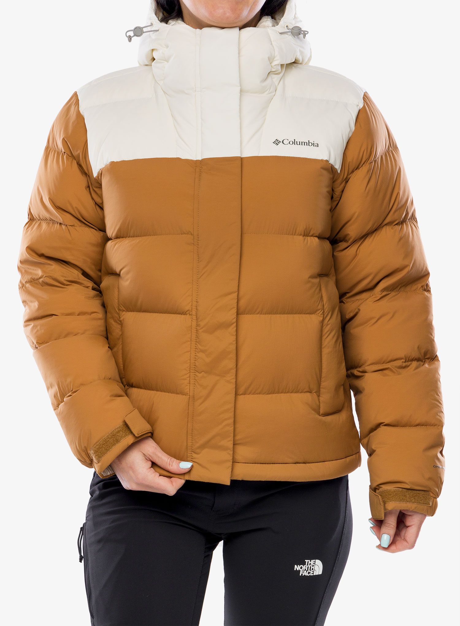 Ženska puhovka Columbia Bulo Point II Down Jacket - camel brown/chalk crinkle