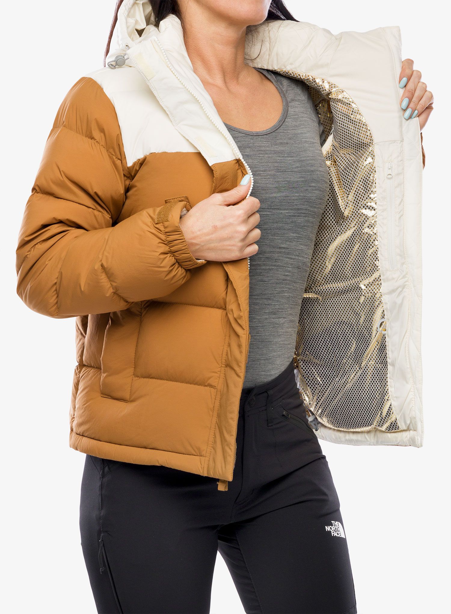 Ženska puhovka Columbia Bulo Point II Down Jacket - camel brown/chalk crinkle