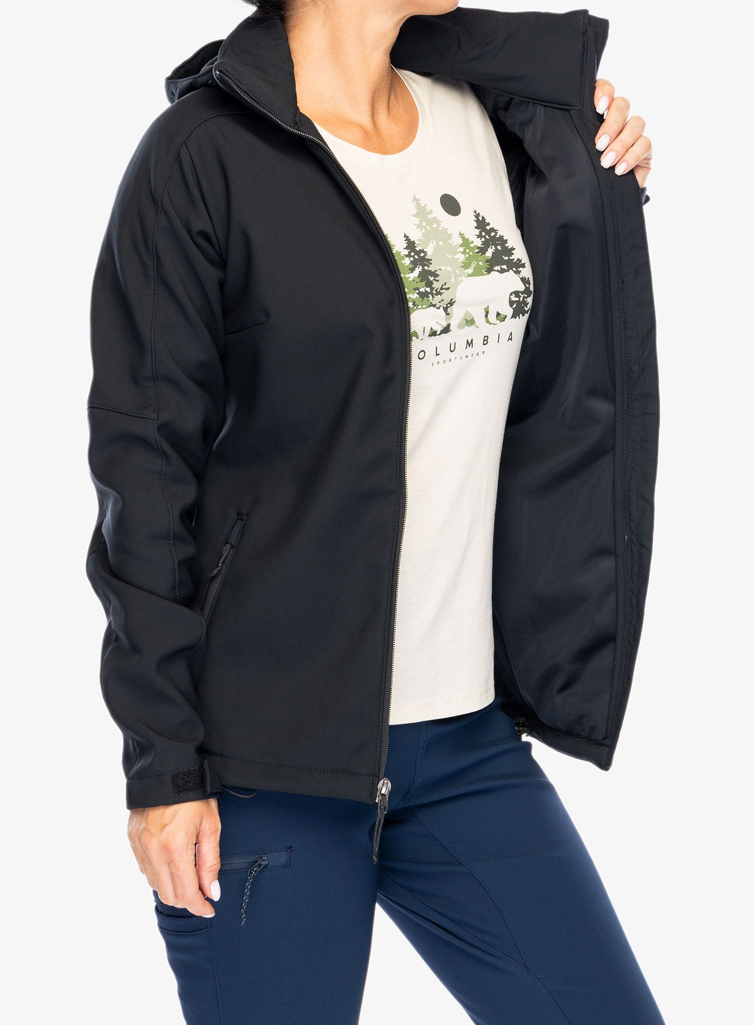 Ženska softshell jakna Columbia Cascade Ridge II Jacket - black