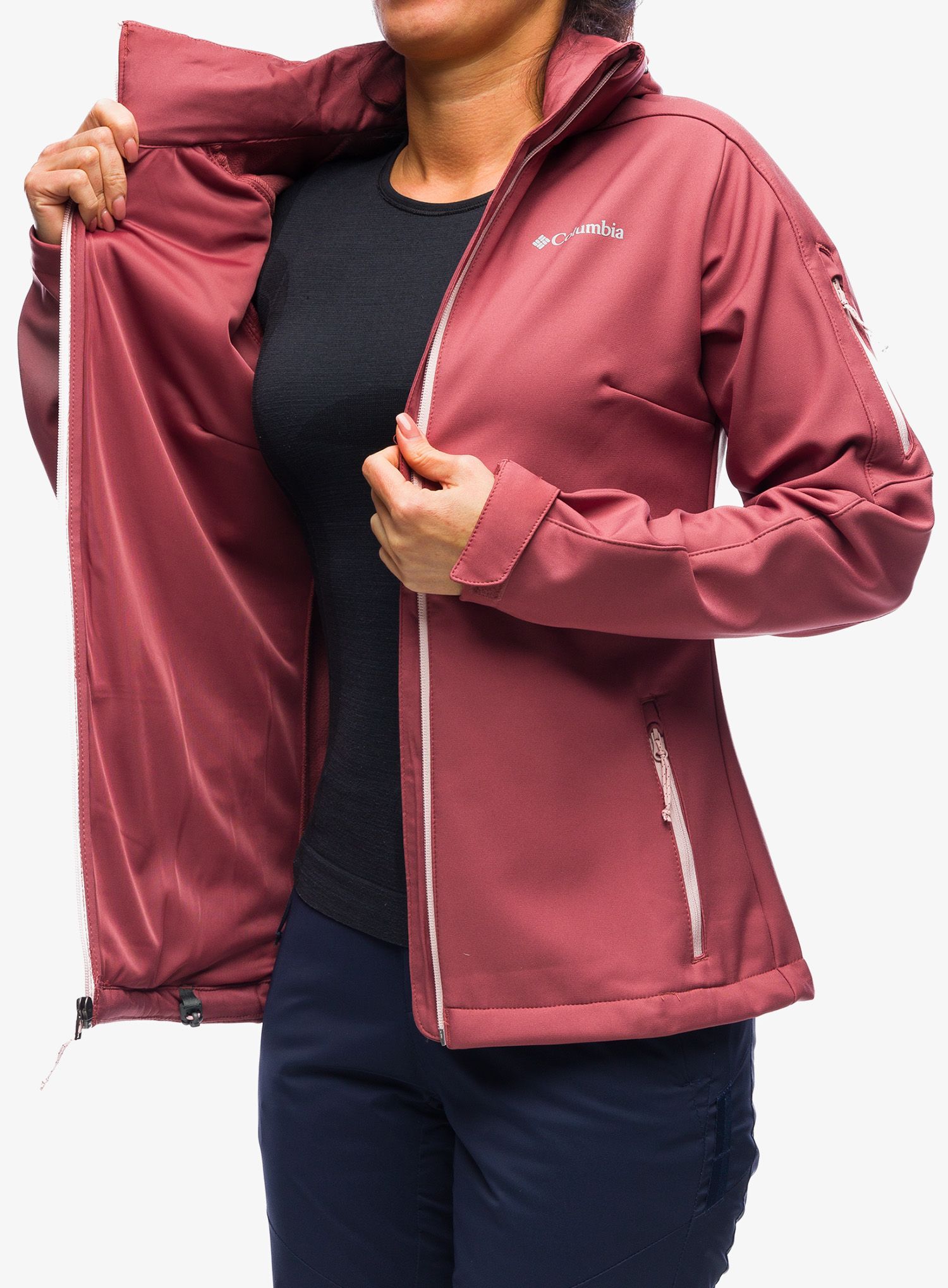 Ženska softshell jakna Columbia Cascade Ridge Jacket - beetroot/dusty pink