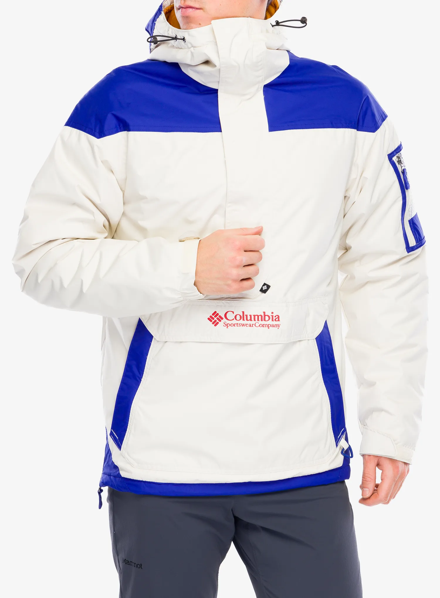Sintetična jakna Columbia Challenger II Insulated Pullover - chalk/clematis blue