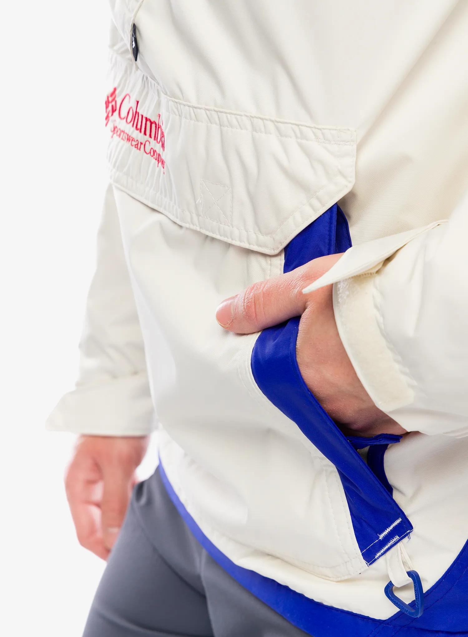 Sintetična jakna Columbia Challenger II Insulated Pullover - chalk/clematis blue