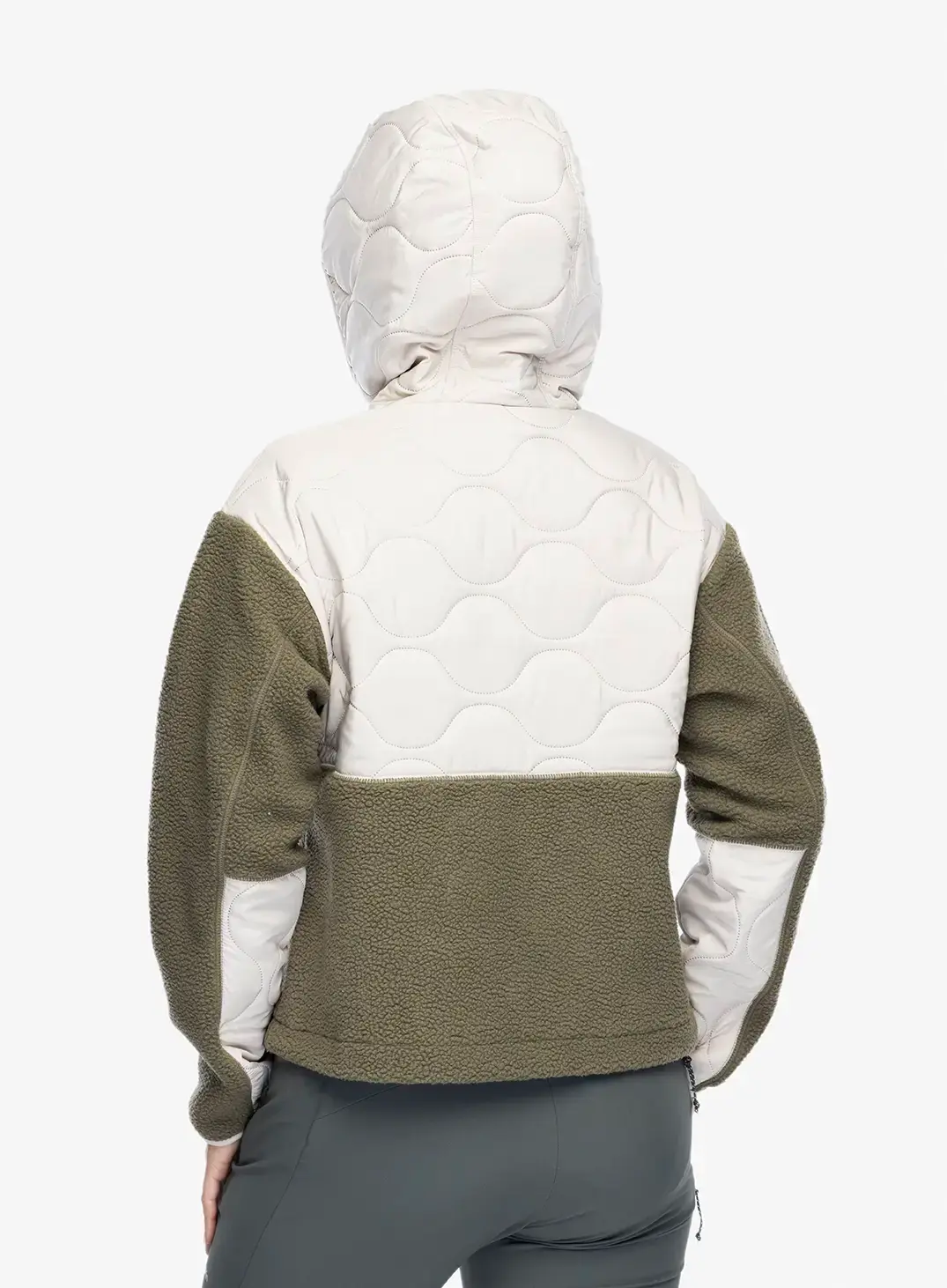 Ženska jopa s kapuco Columbia Cloud Point Hooded Fleece - dark stone/stone green
