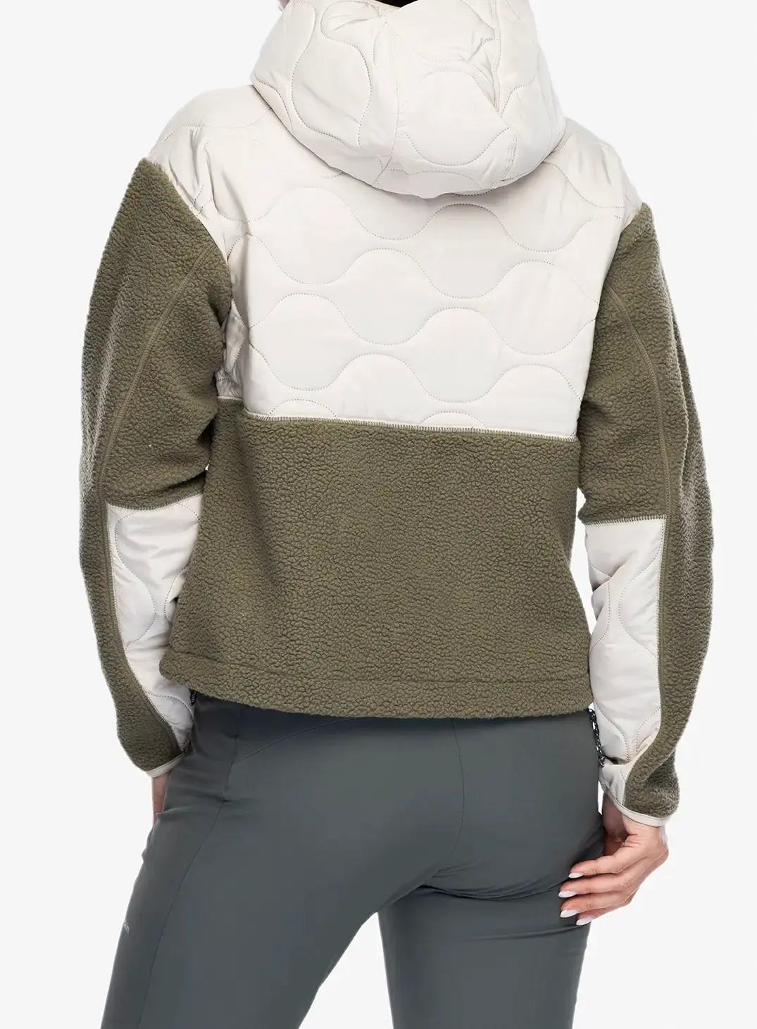 Ženska jopa s kapuco Columbia Cloud Point Hooded Fleece - dark stone/stone green