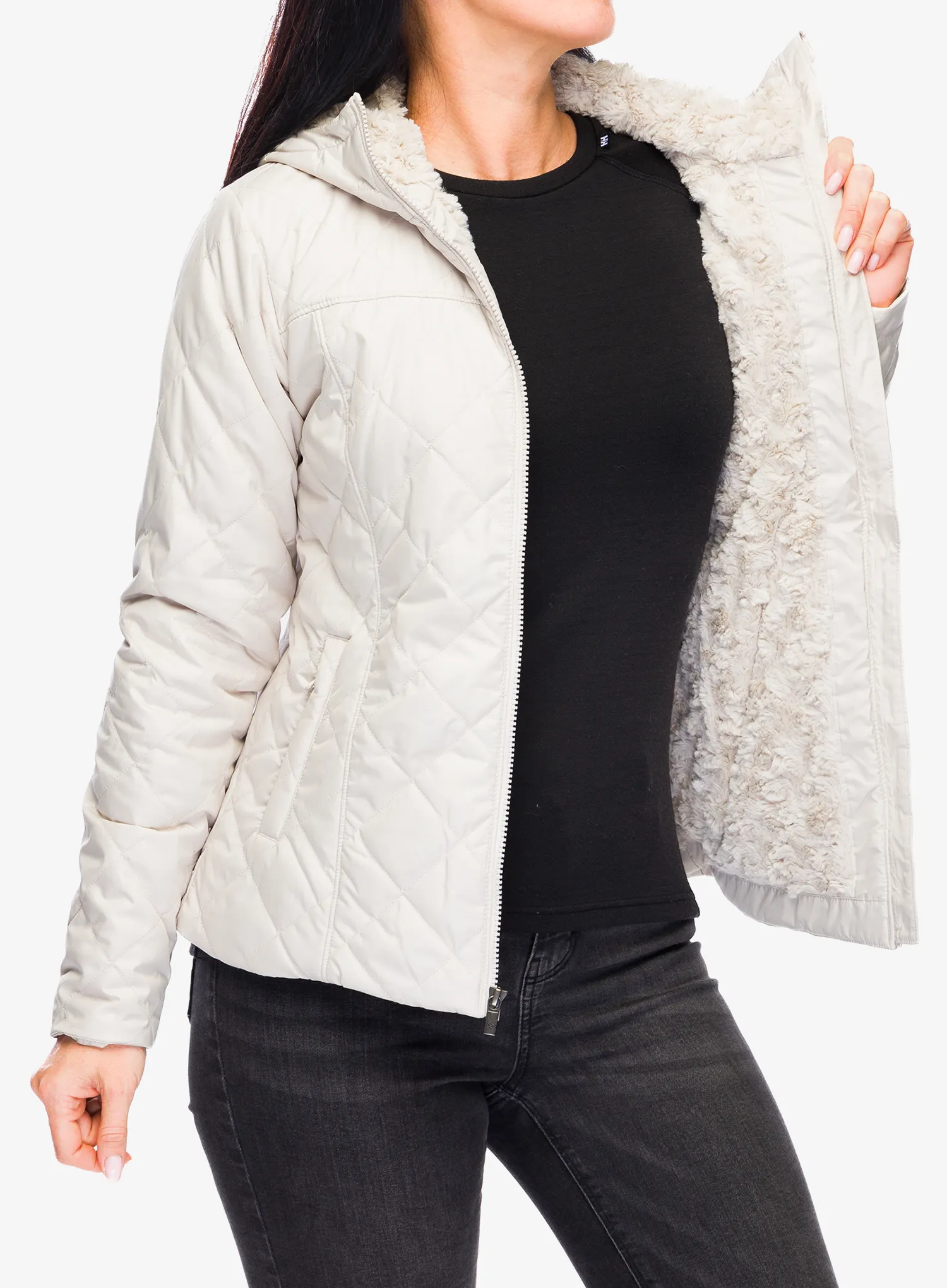 Ženska sintetična jakna Columbia Copper Crest II Hooded Jacket - dark stone