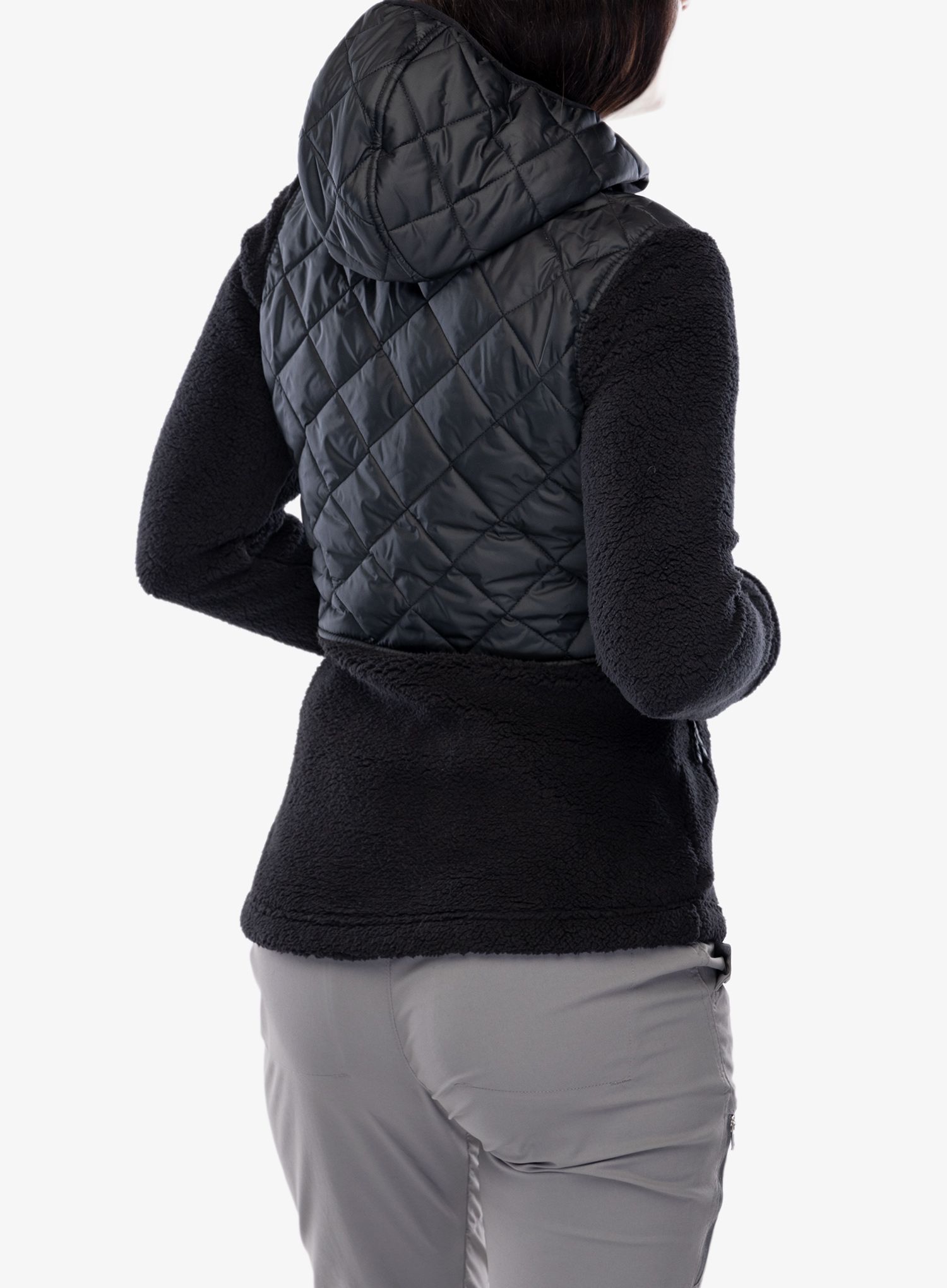 Ženska hibridna jakna Columbia Crested Peak Full Zip - black