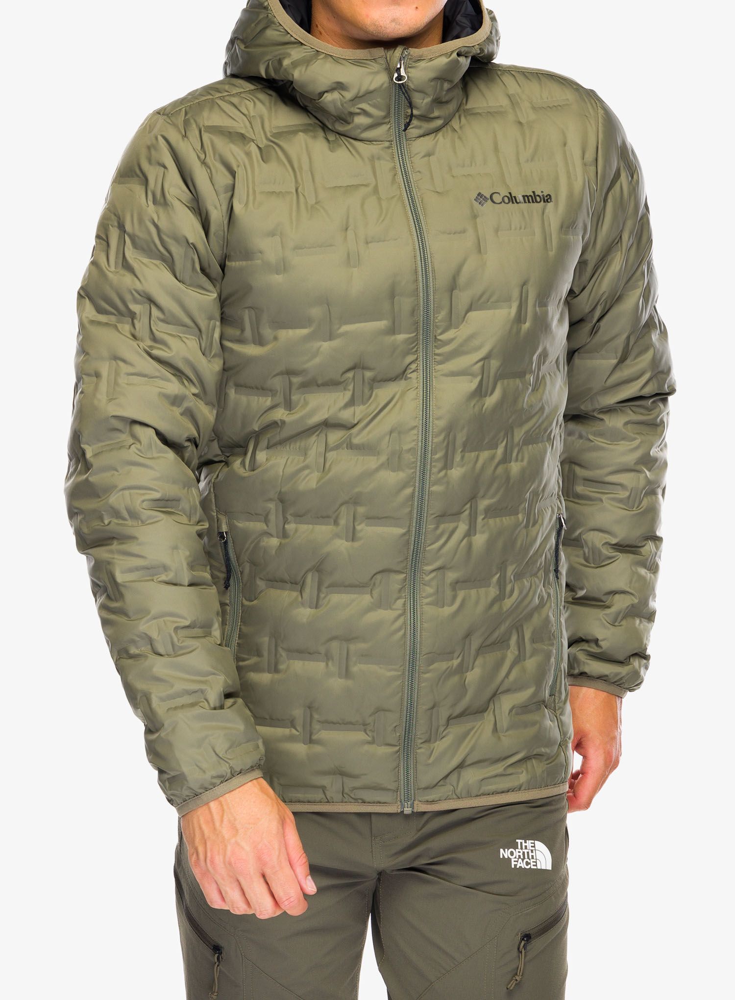Puhovka Columbia Delta Ridge Down Hooded Jacket - stone green