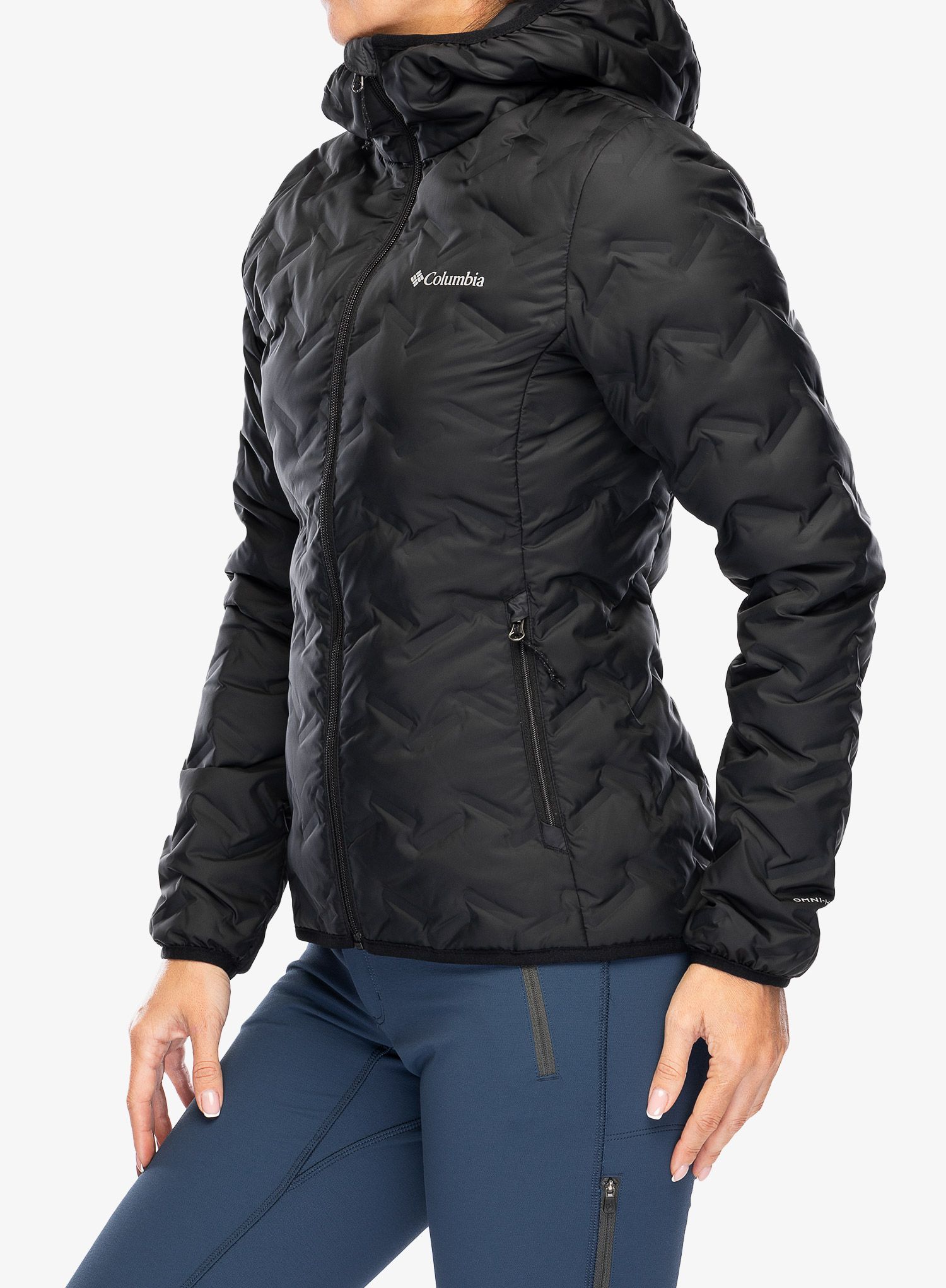 Ženska puhovka Columbia Delta Ridge II Down Hooded Jacket - black