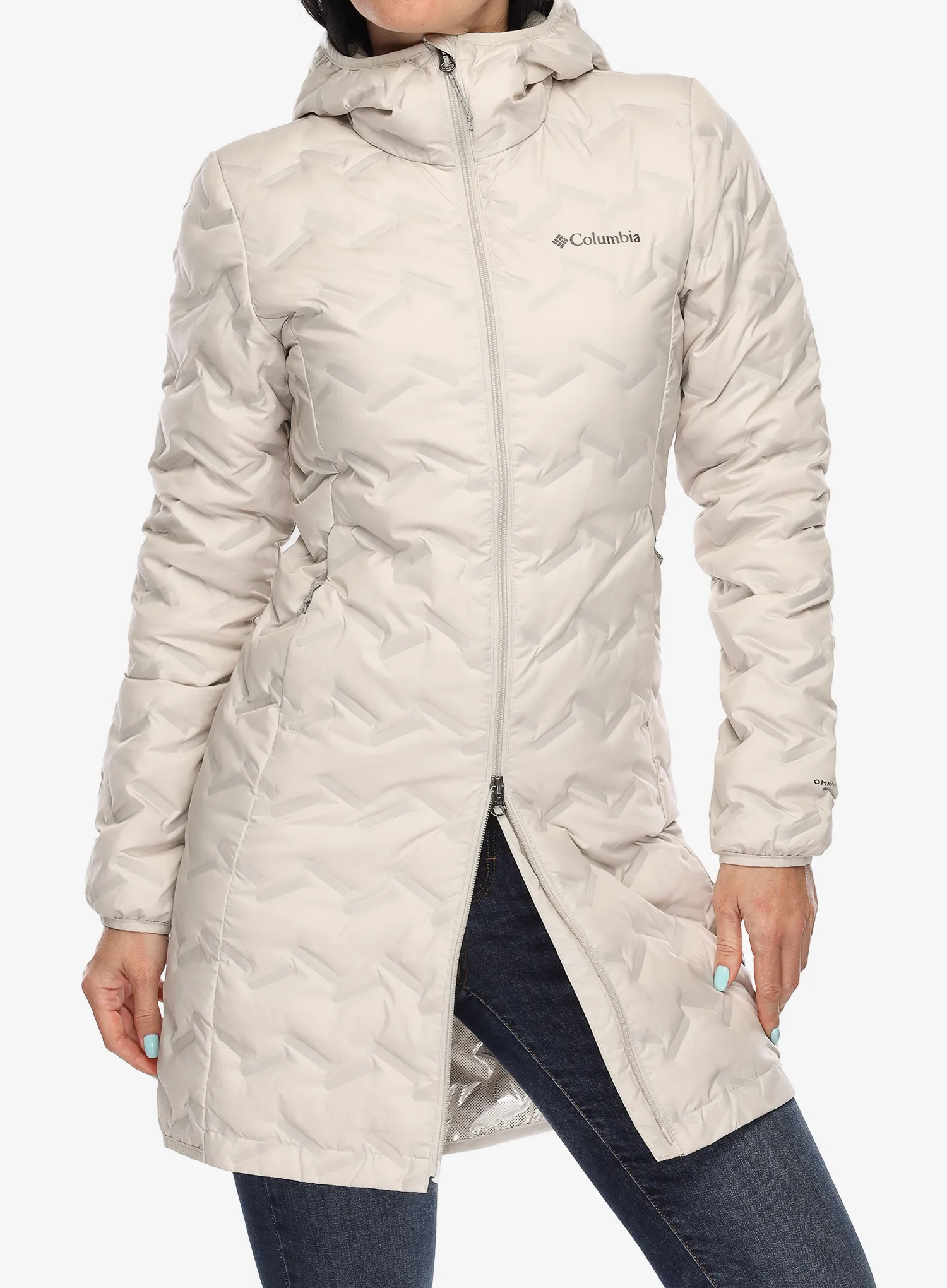 Puhast plašč Columbia Delta Ridge II Long Down Jacket - dark stone