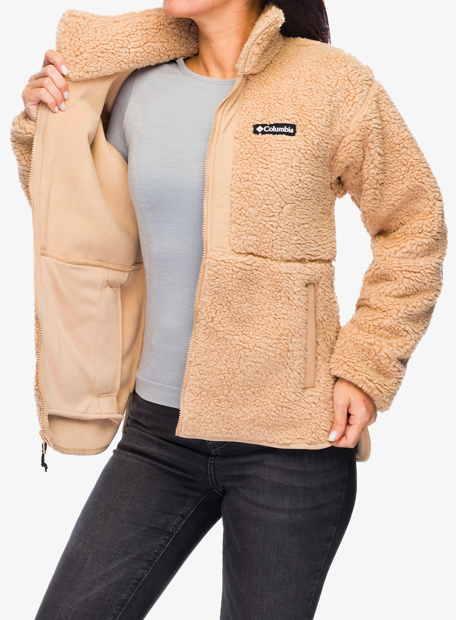 Ženska jakna 3v1 Columbia Drop Ridge II Interchange Jacket - camel brown