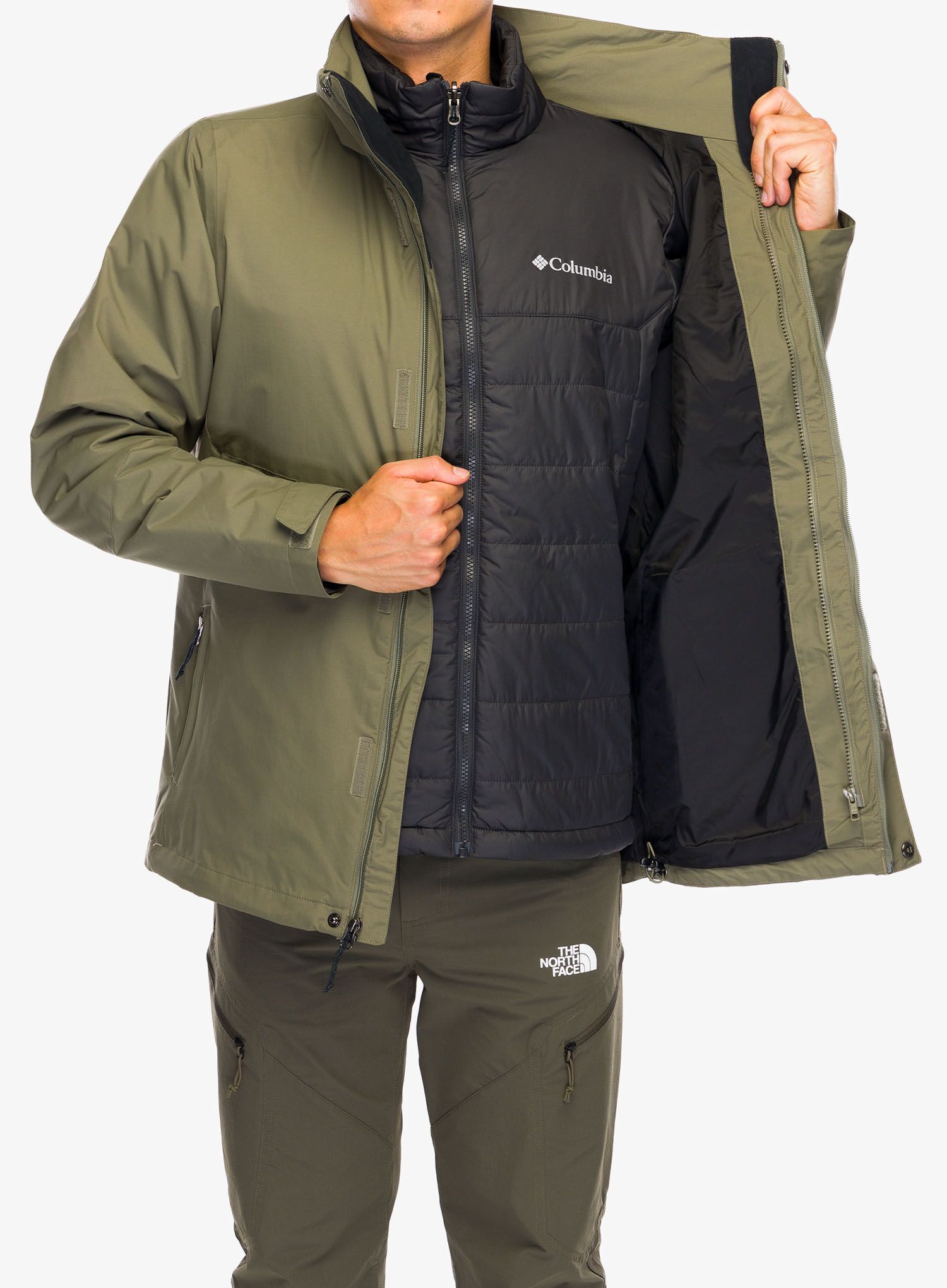 Jakna 3v1 Columbia Element Blocker III Interchange Jacket - stone green