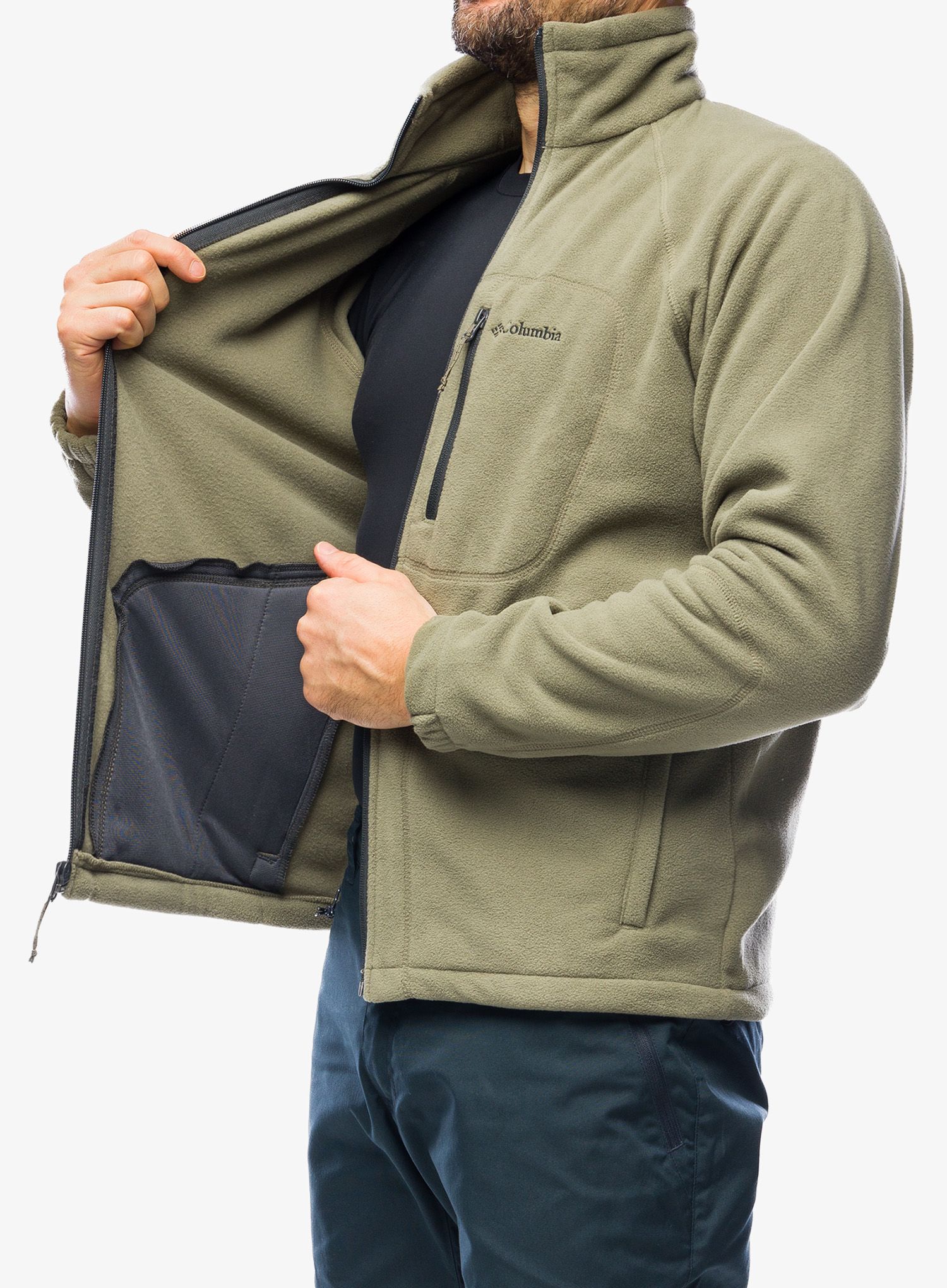 Flis Columbia Fast Trek II Full Zip Fleece - stone green