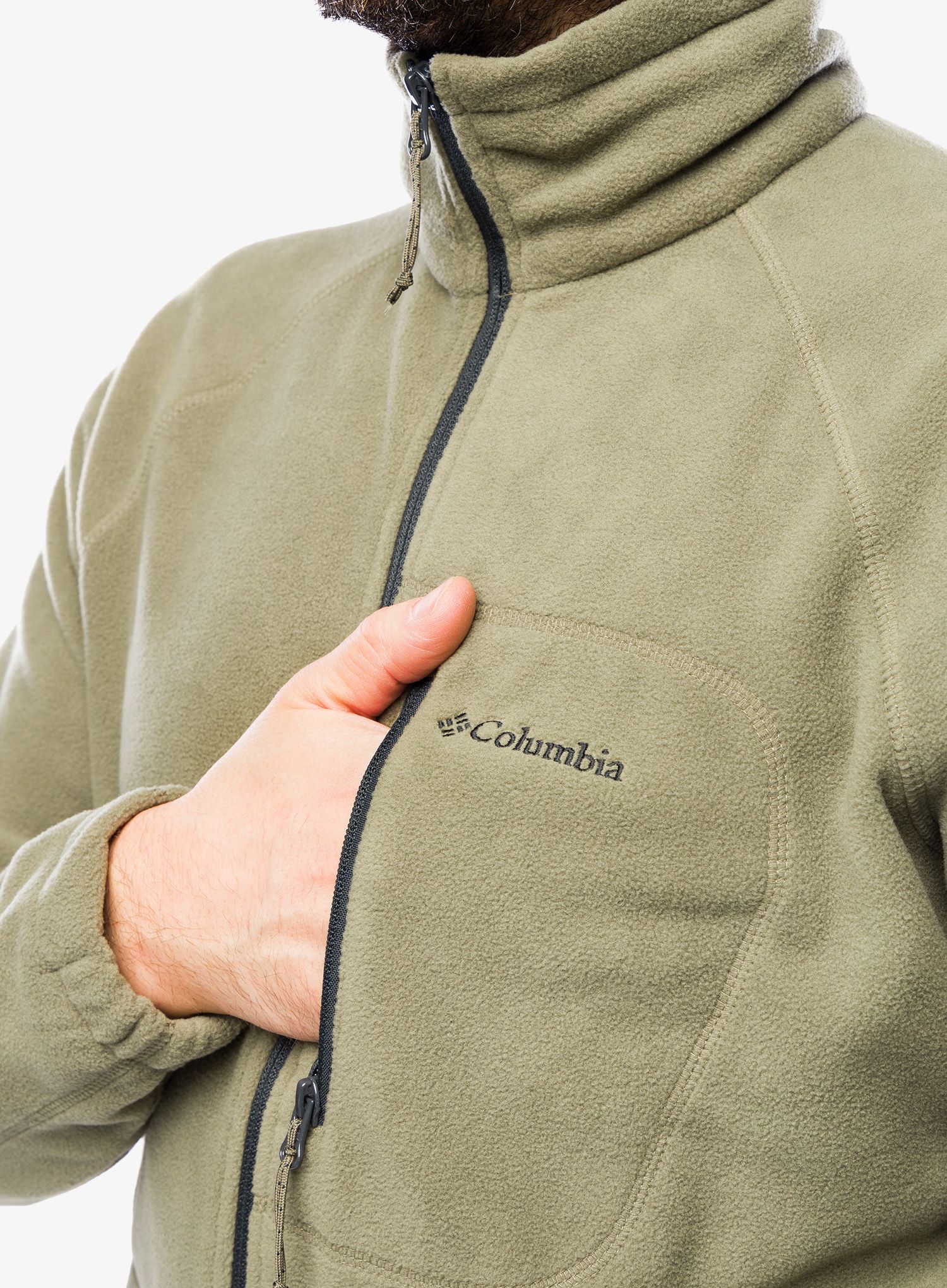 Flis Columbia Fast Trek II Full Zip Fleece - stone green