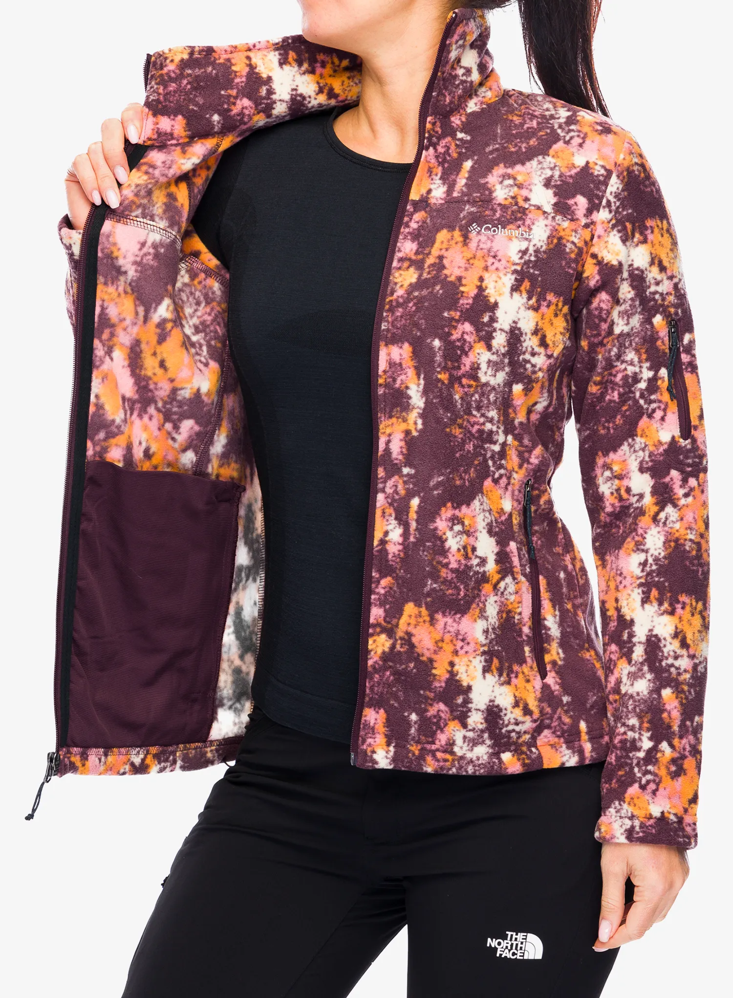 Ženski flis Columbia Fast Trek Printed Jacket - moonvista timberwild
