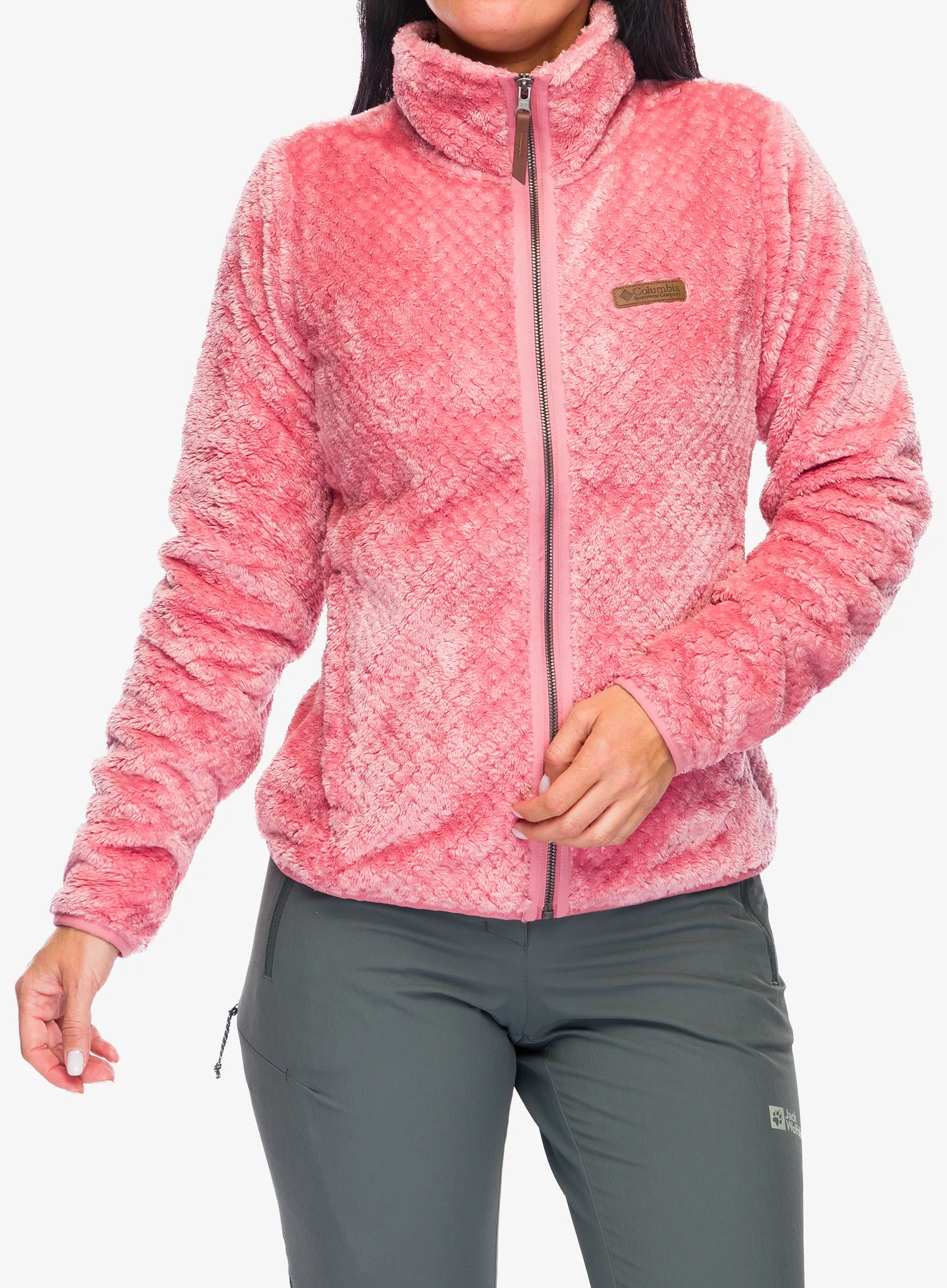 Ženski flis Columbia Fire Side II Sherpa - pink agave