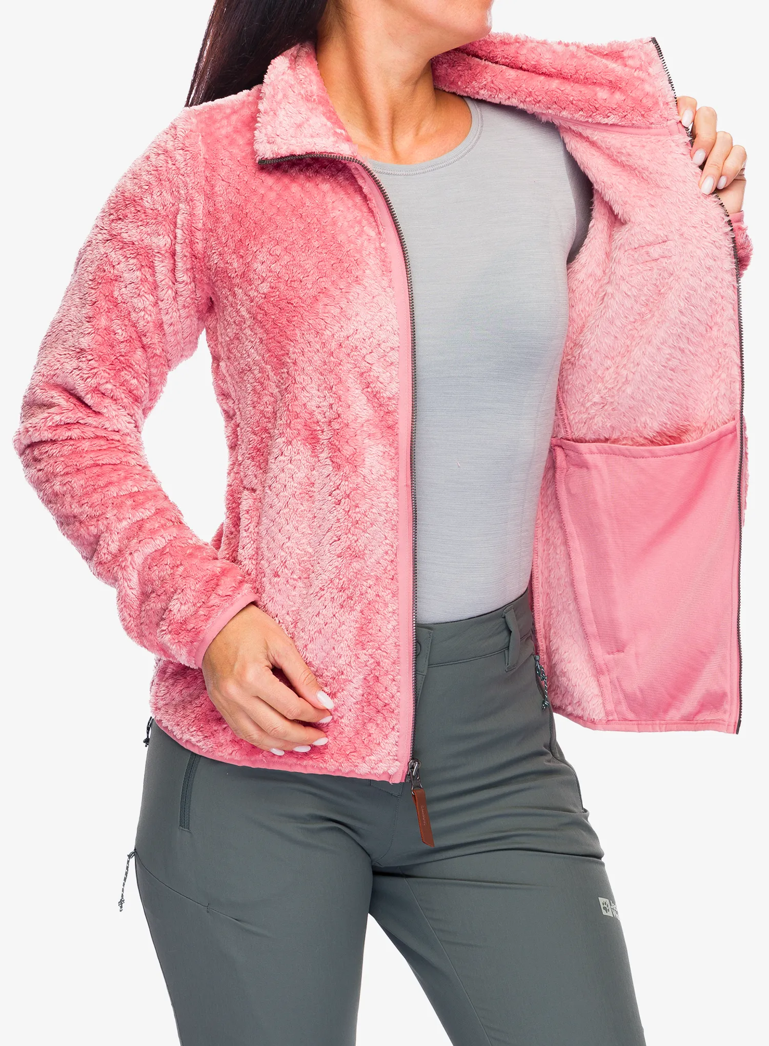 Ženski flis Columbia Fire Side II Sherpa - pink agave