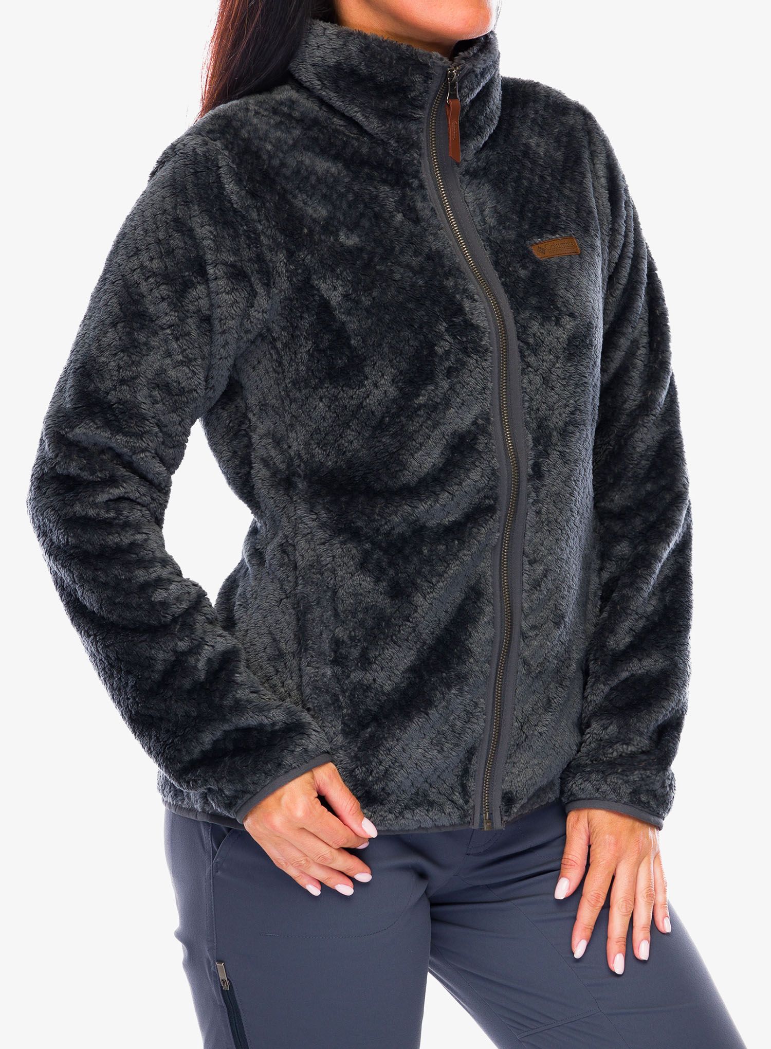 Ženski flis Columbia Fire Side II Sherpa - shark