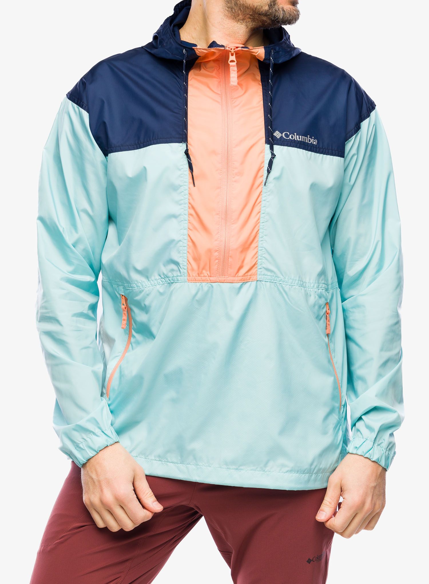 Vetrovka Columbia Flash Challenger Anorak - spray/coll.navy/apricot fizz