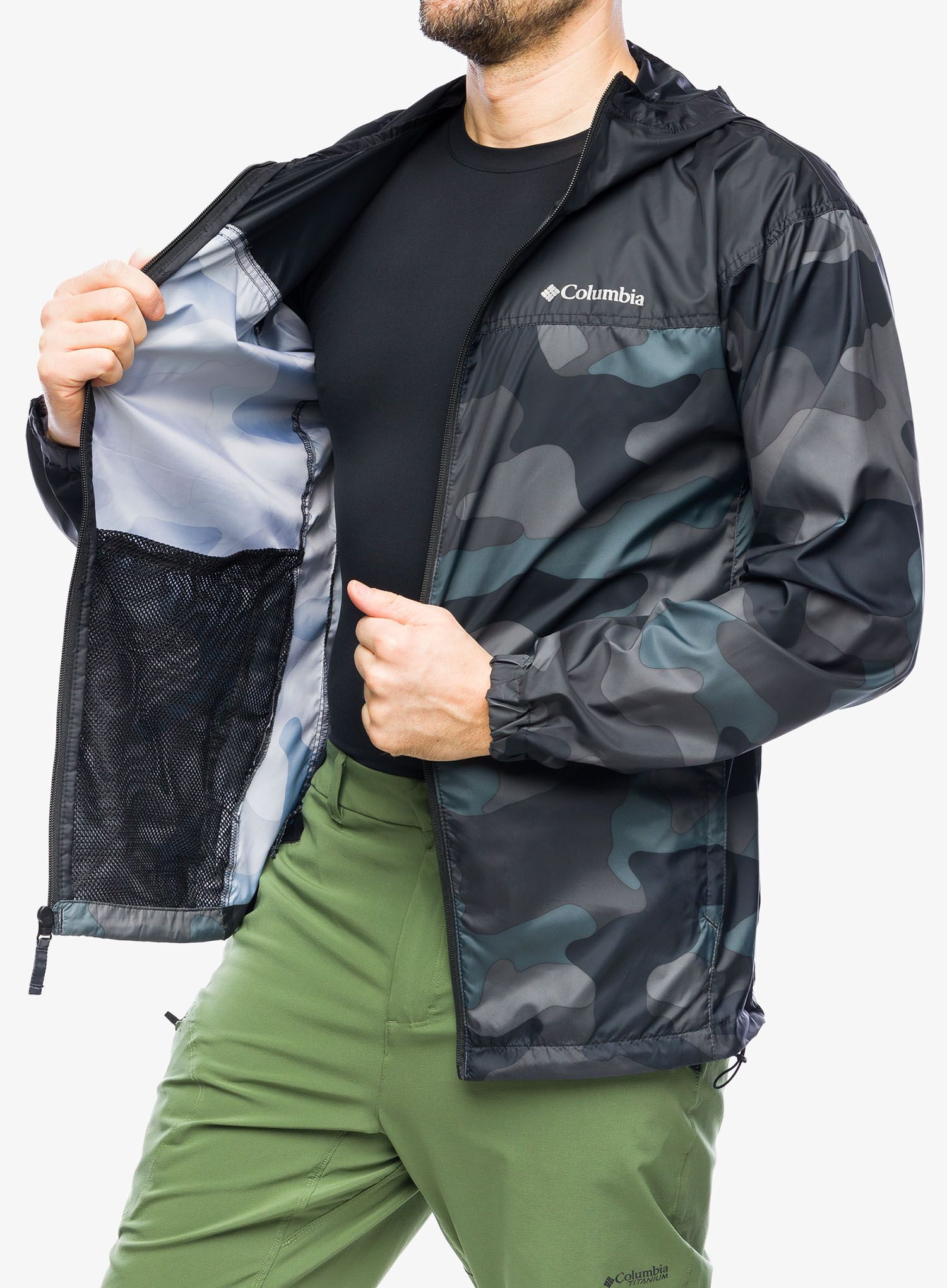 Vetrovka Columbia Flash Challenger Novelty - black mod camo print