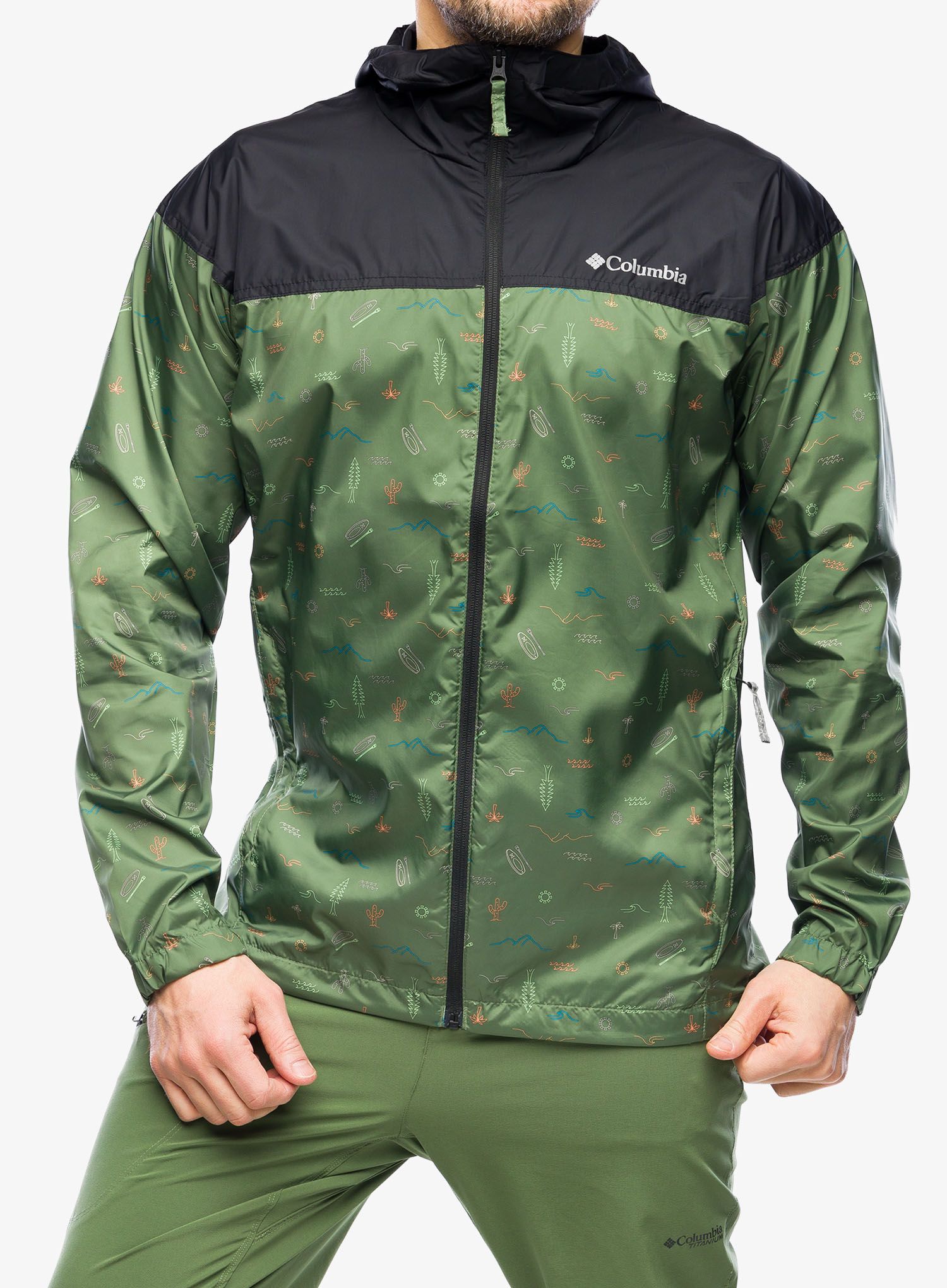 Vetrovka Columbia Flash Challenger Novelty - canteen explorer multi print