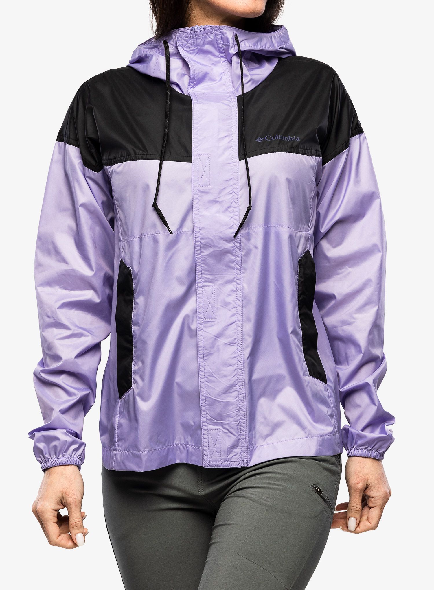 Ženska vetrovka Columbia Flash Challenger Windbreaker - frosted purple/black