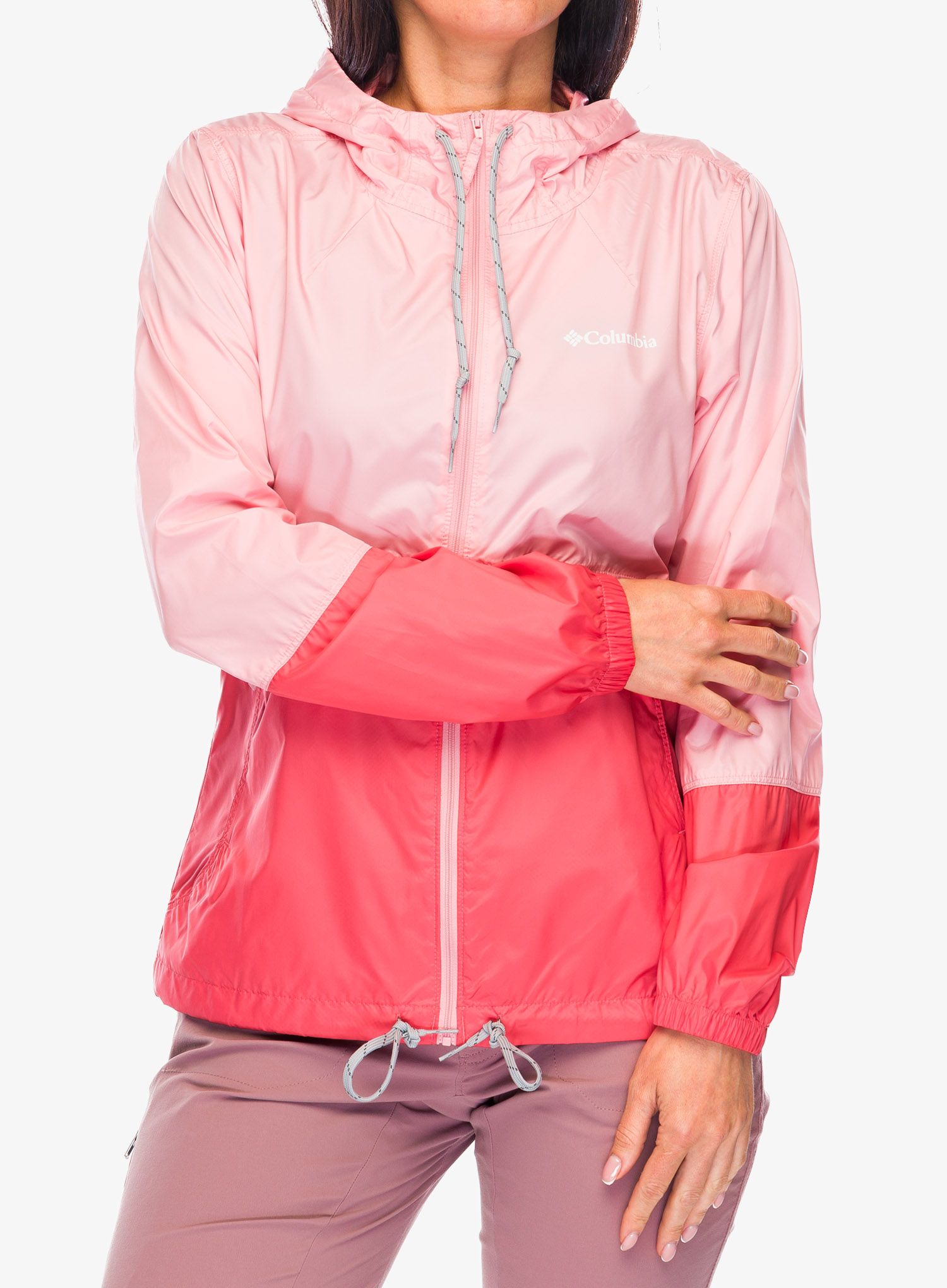 Ženska vetrovka Columbia Flash Forward Windbreaker - salmon rose/juicy