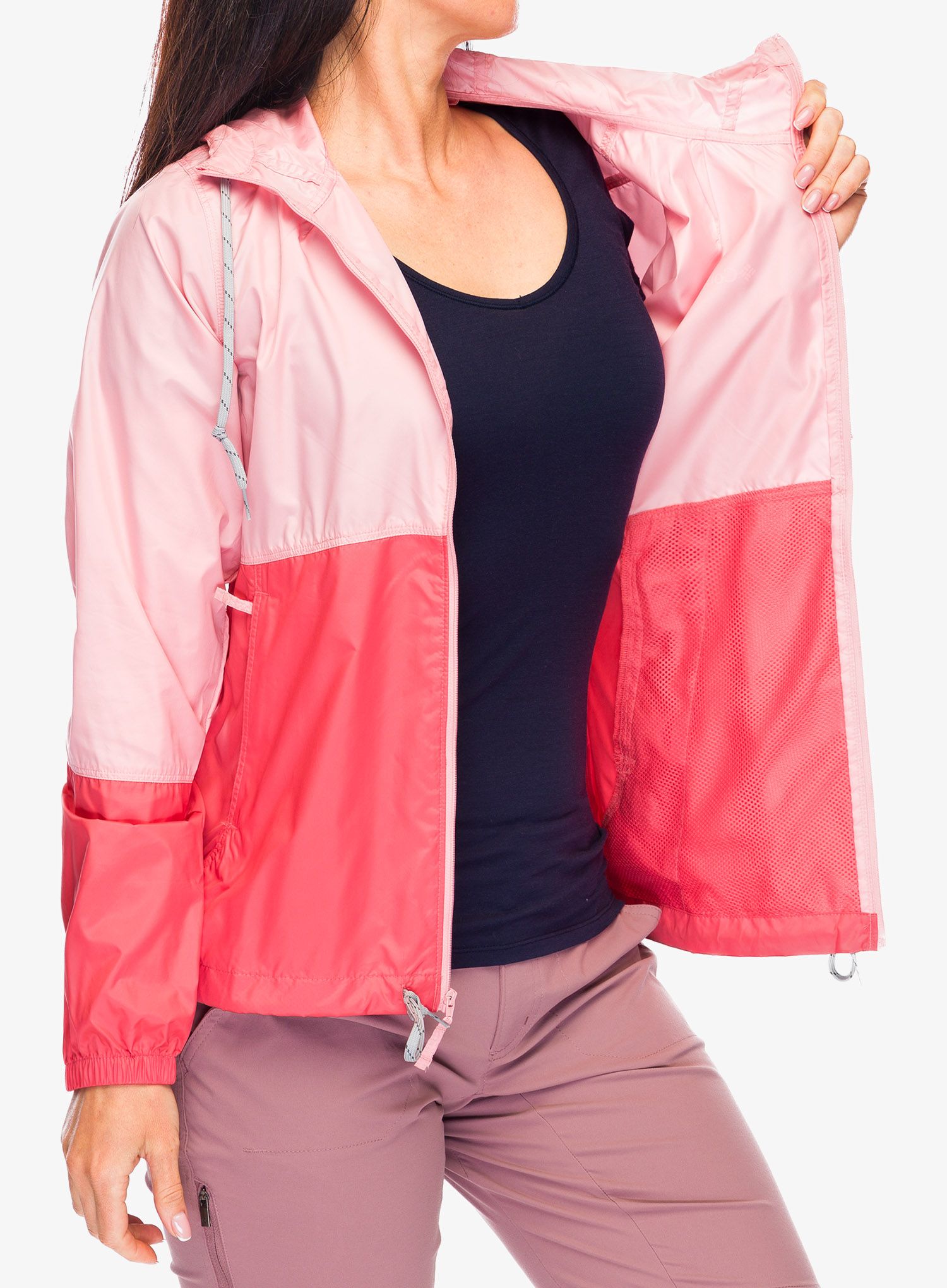 Ženska vetrovka Columbia Flash Forward Windbreaker - salmon rose/juicy
