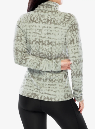 Ženska jopica brez kapuce Columbia Glacial IV Print 1/2 Zip - safari stippled stripe