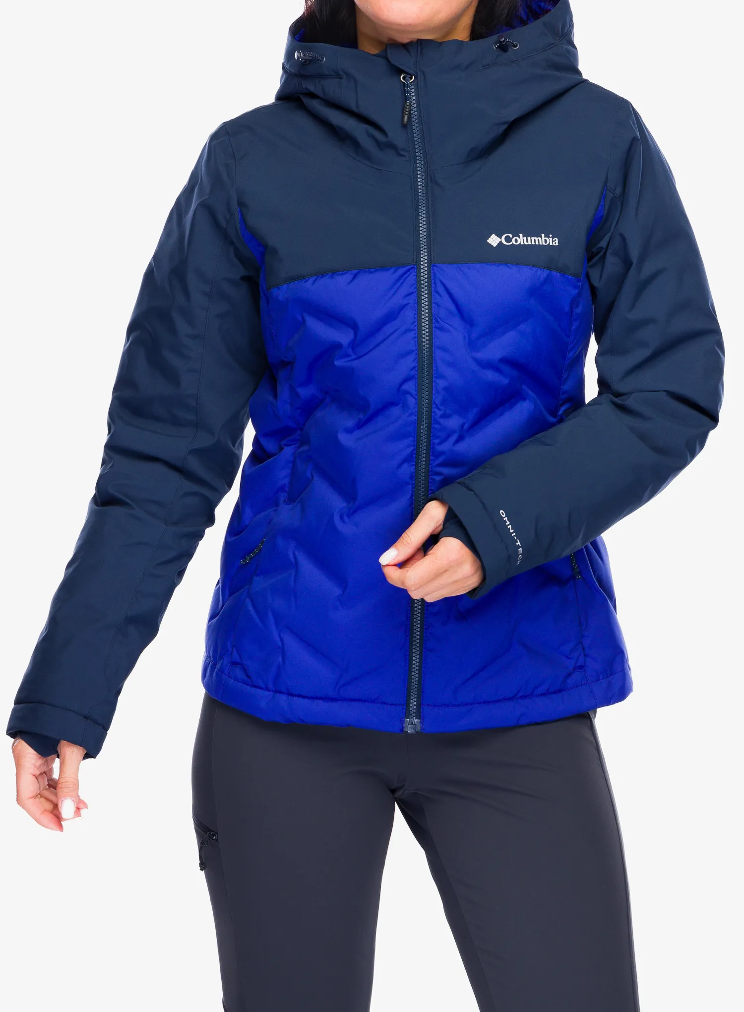 Ženska puhovka Columbia Grand Trek III Down Jacket - clematis blue/collegiate navy