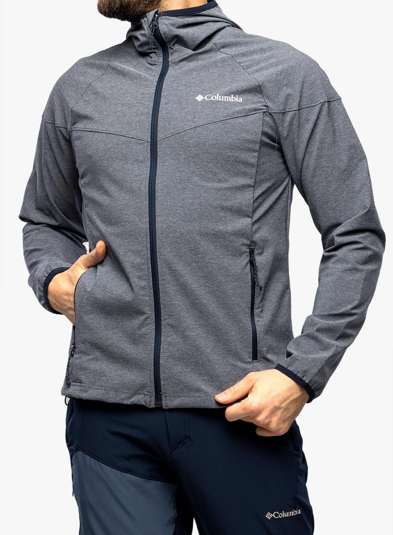 Softshell jakna Columbia Heather Canyon Jacket - collegiate navy heather