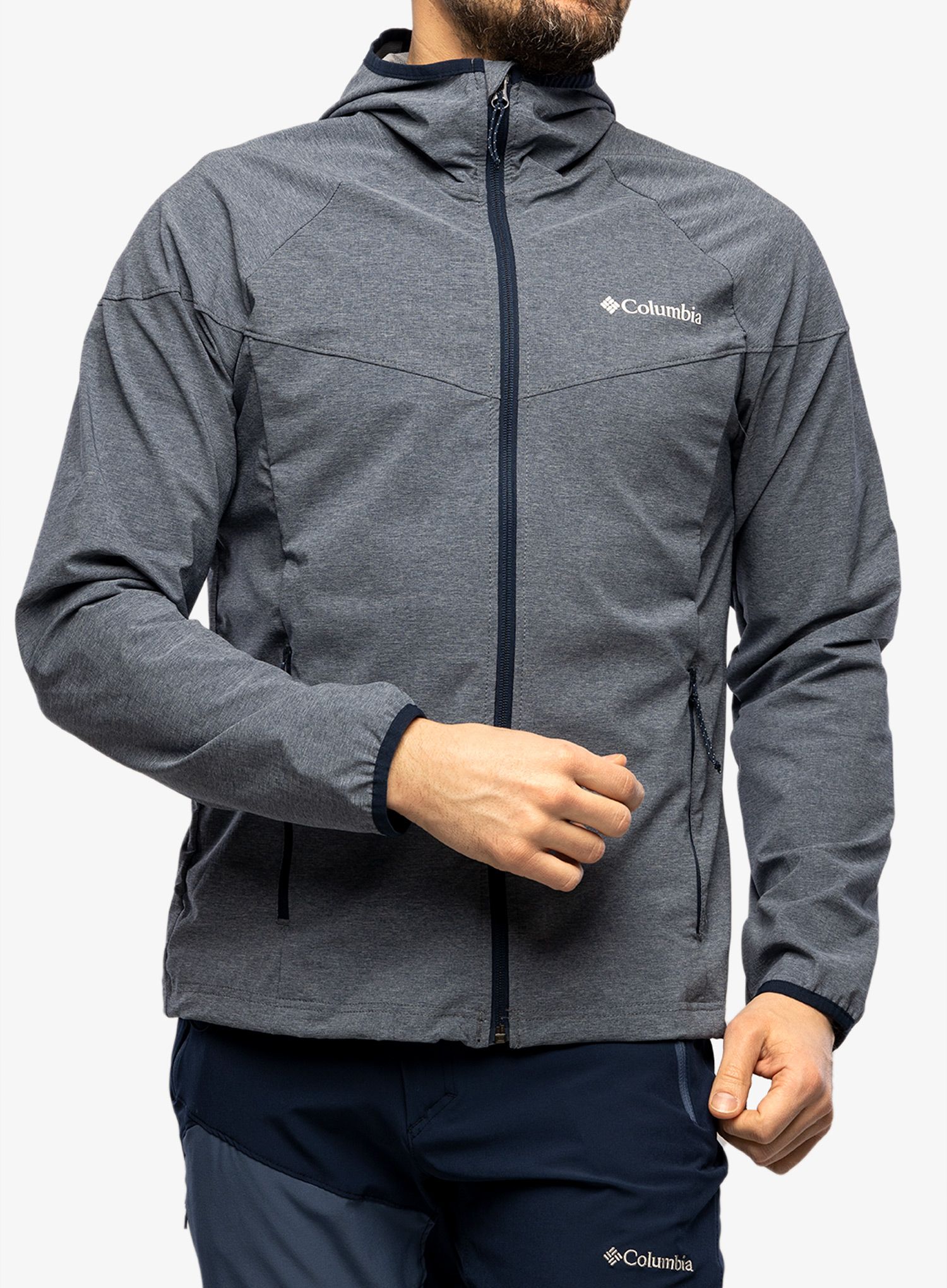 Softshell jakna Columbia Heather Canyon Jacket - collegiate navy heather