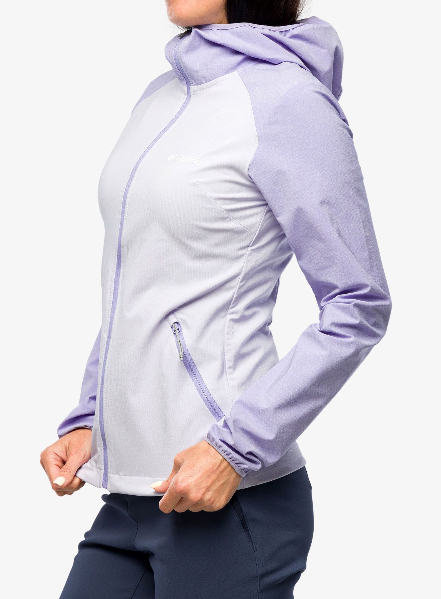Ženska softshell jakna Columbia Heather Canyon Softshell - purple tint/frosted purple