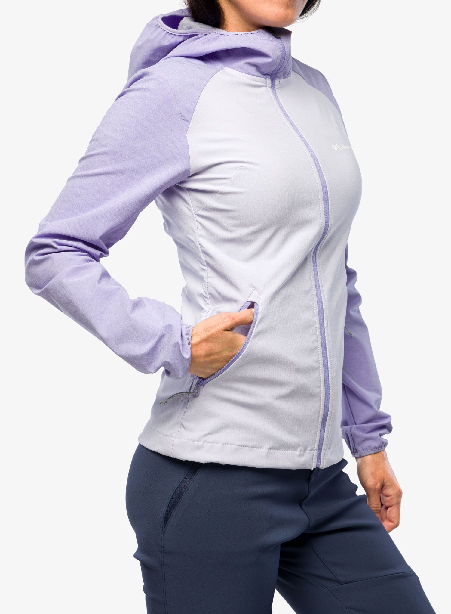 Ženska softshell jakna Columbia Heather Canyon Softshell - purple tint/frosted purple