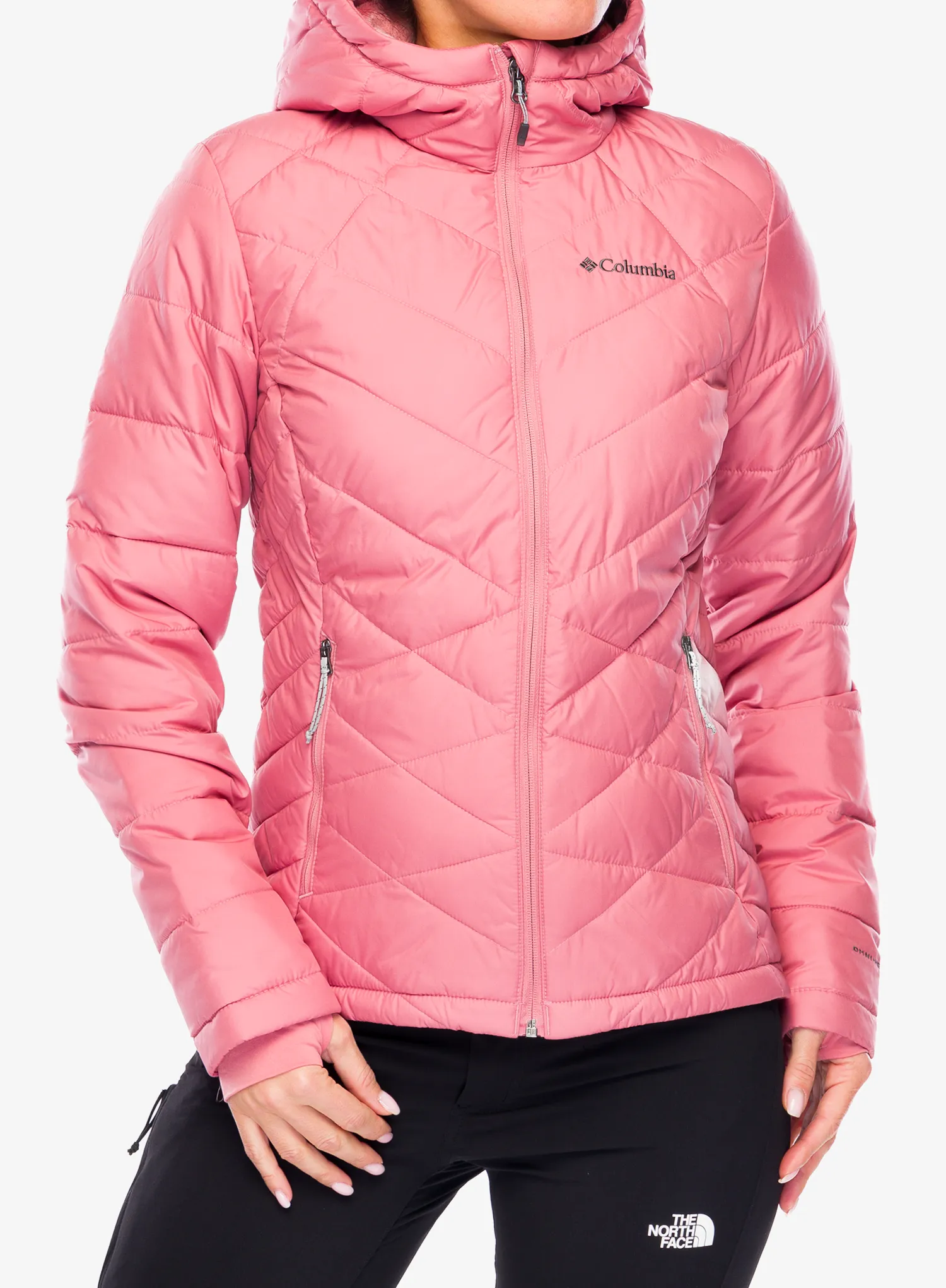 Ženska sintetična jakna Columbia Heavenly Hooded Jacket - pink agave