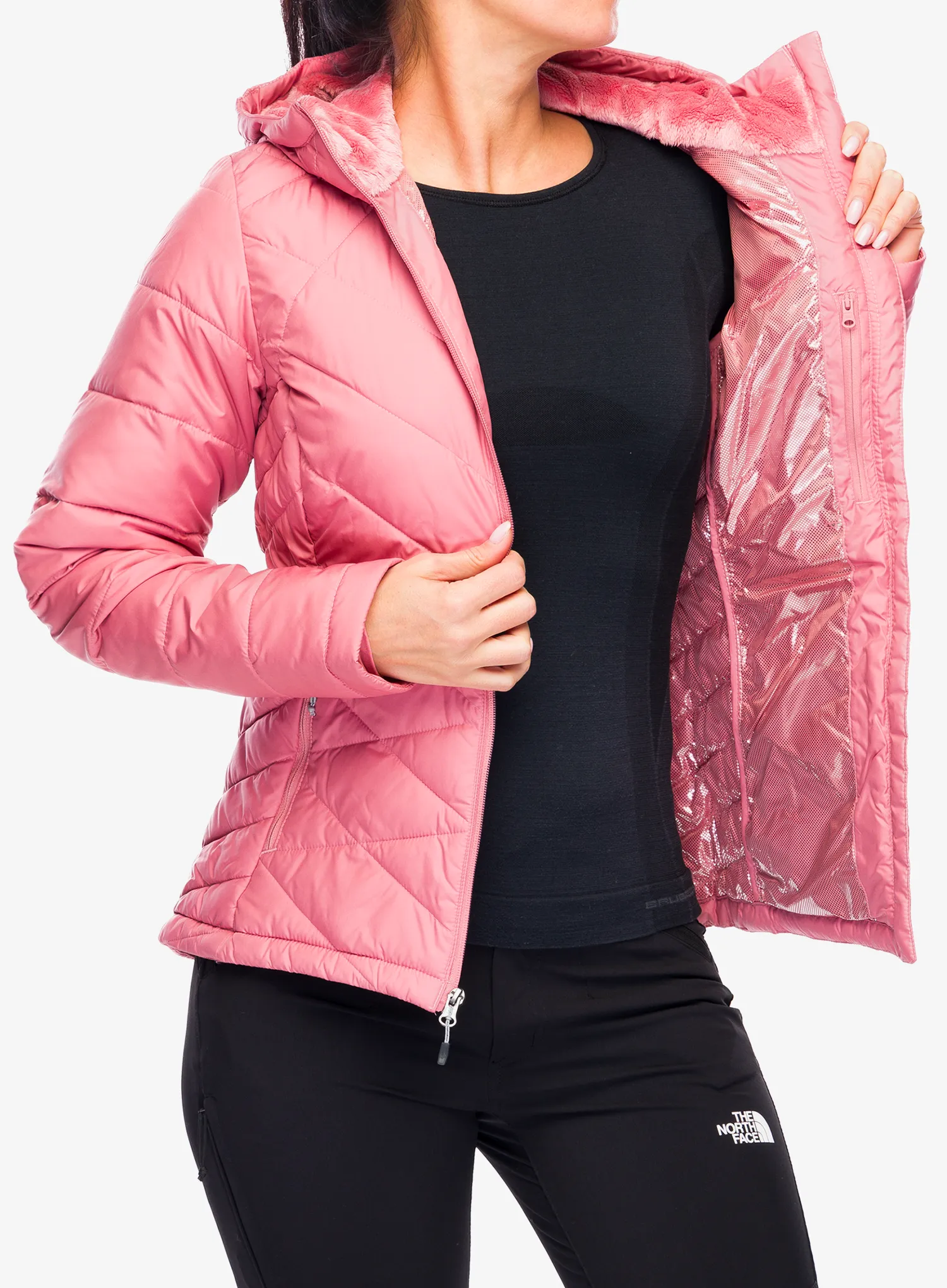 Ženska sintetična jakna Columbia Heavenly Hooded Jacket - pink agave
