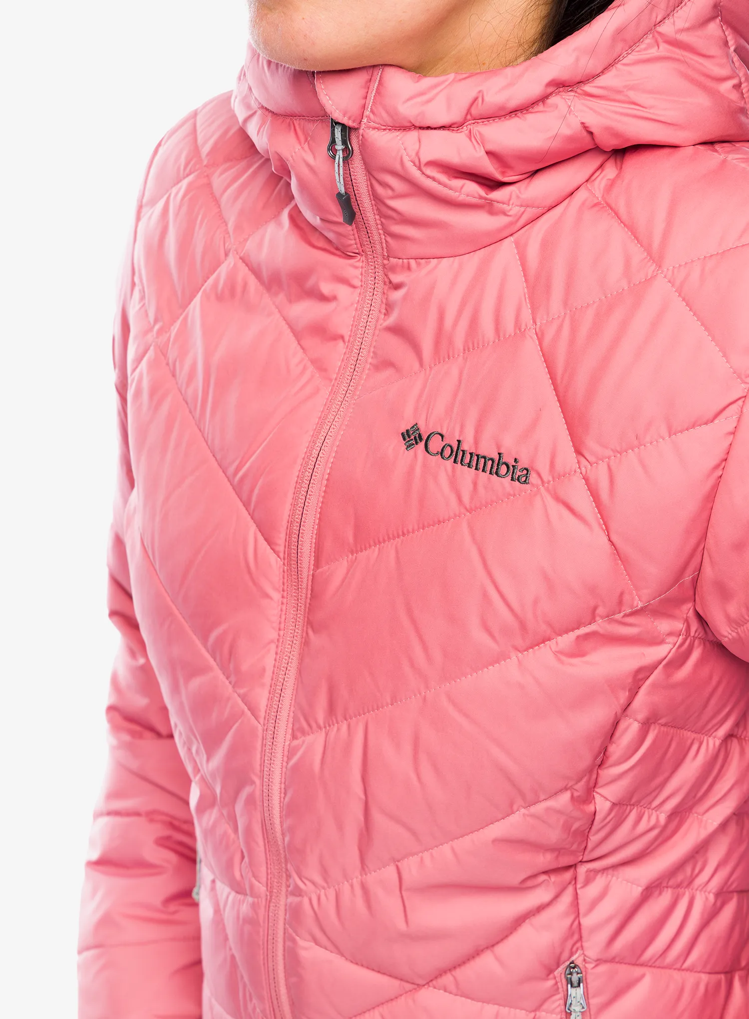 Ženska sintetična jakna Columbia Heavenly Hooded Jacket - pink agave
